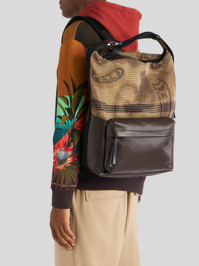 Etro PAISLEY PATTERN MESH FABRIC BACKPACK outlook