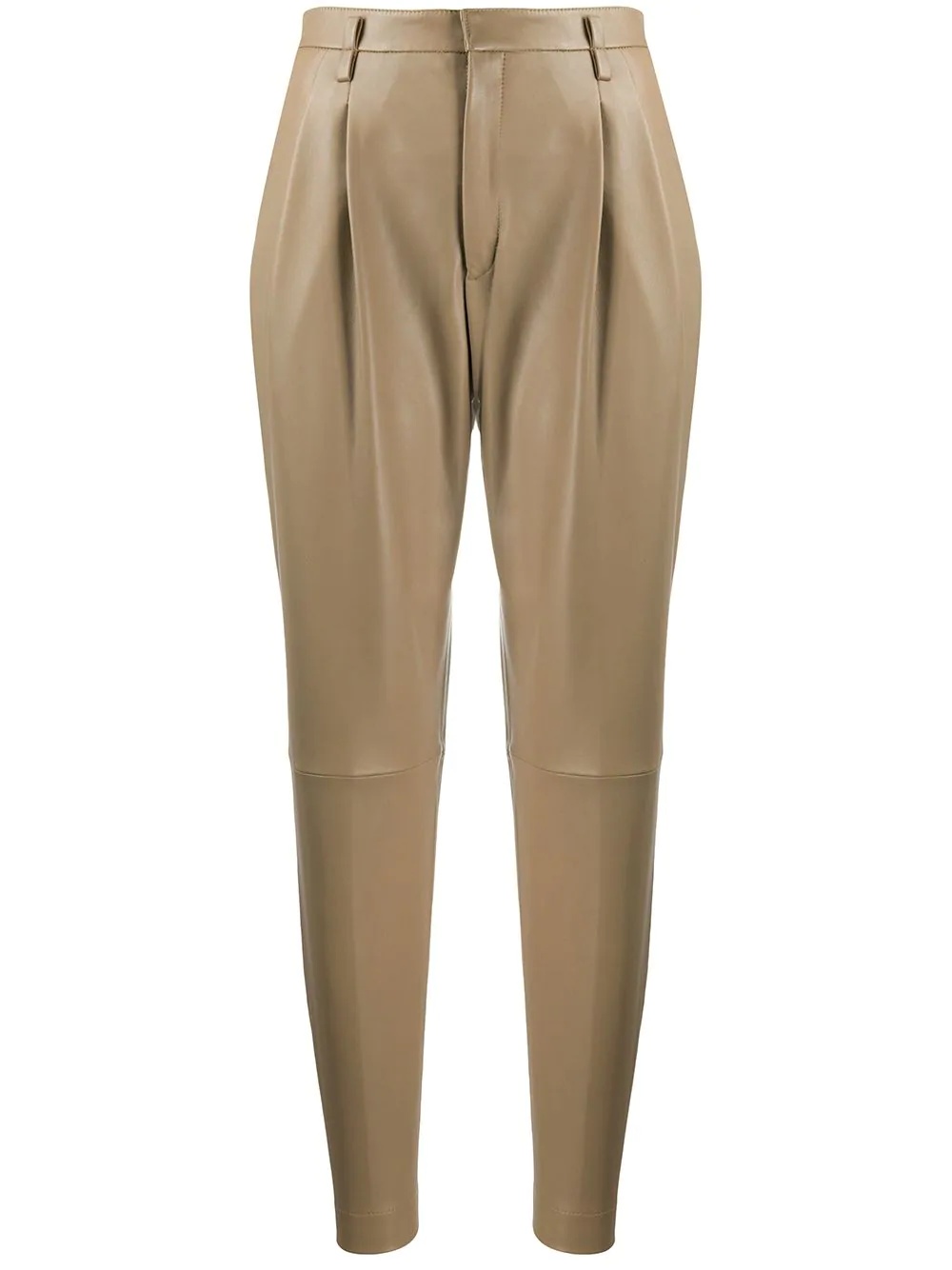 tapered leather trousers - 1