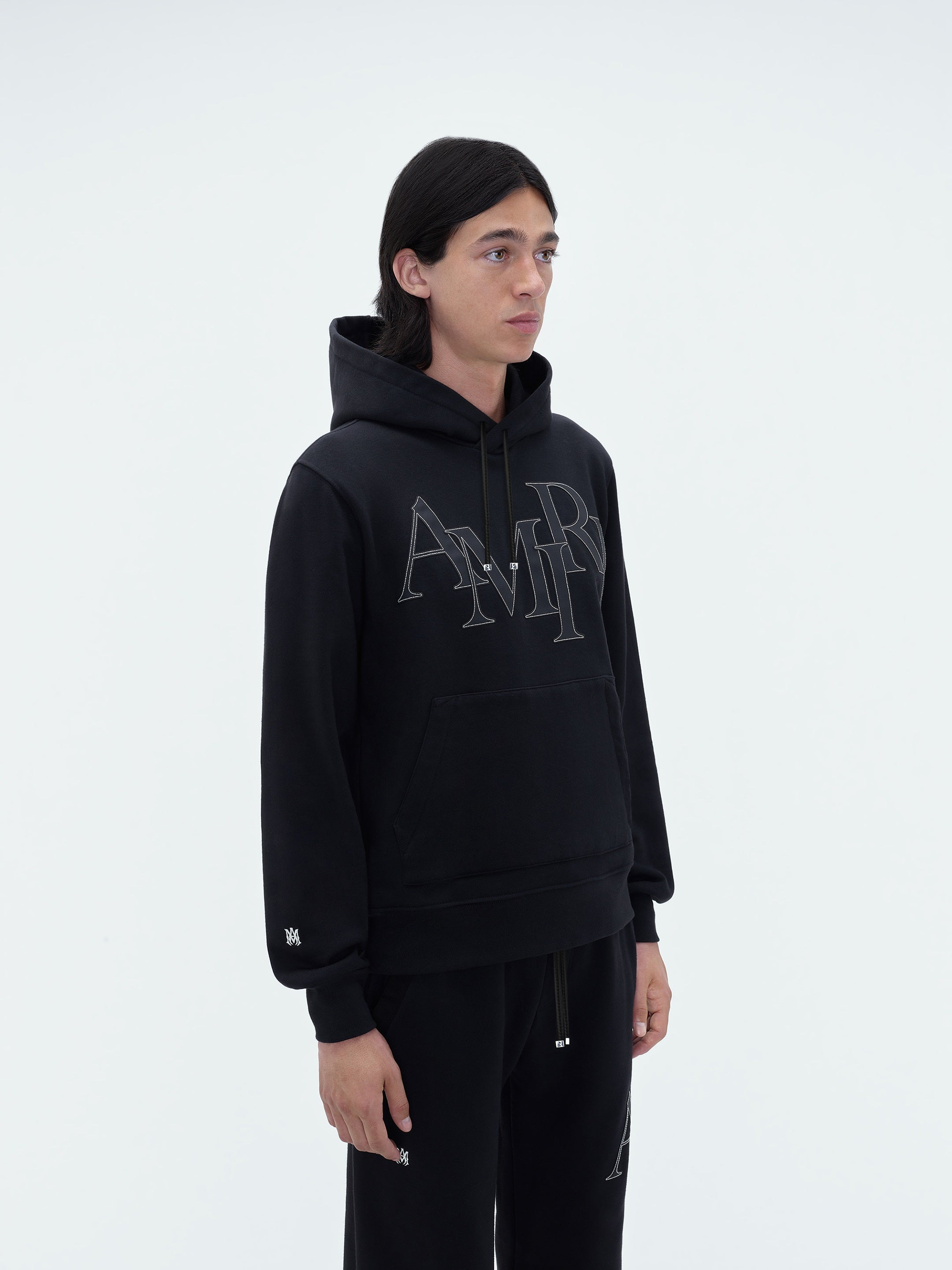 AMIRI STAGGERED LOGO HOODIE - 4