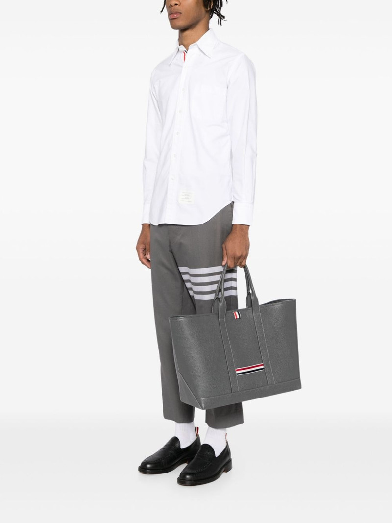 Thom Browne 4-Bar leather tote bag outlook
