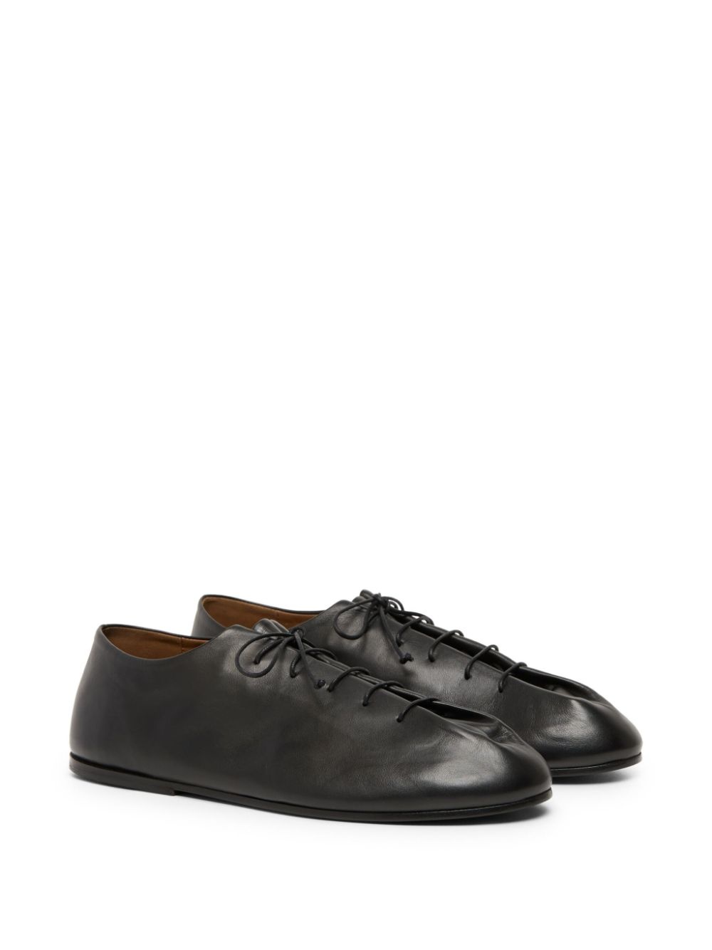 leather lace-up derby shoes - 2