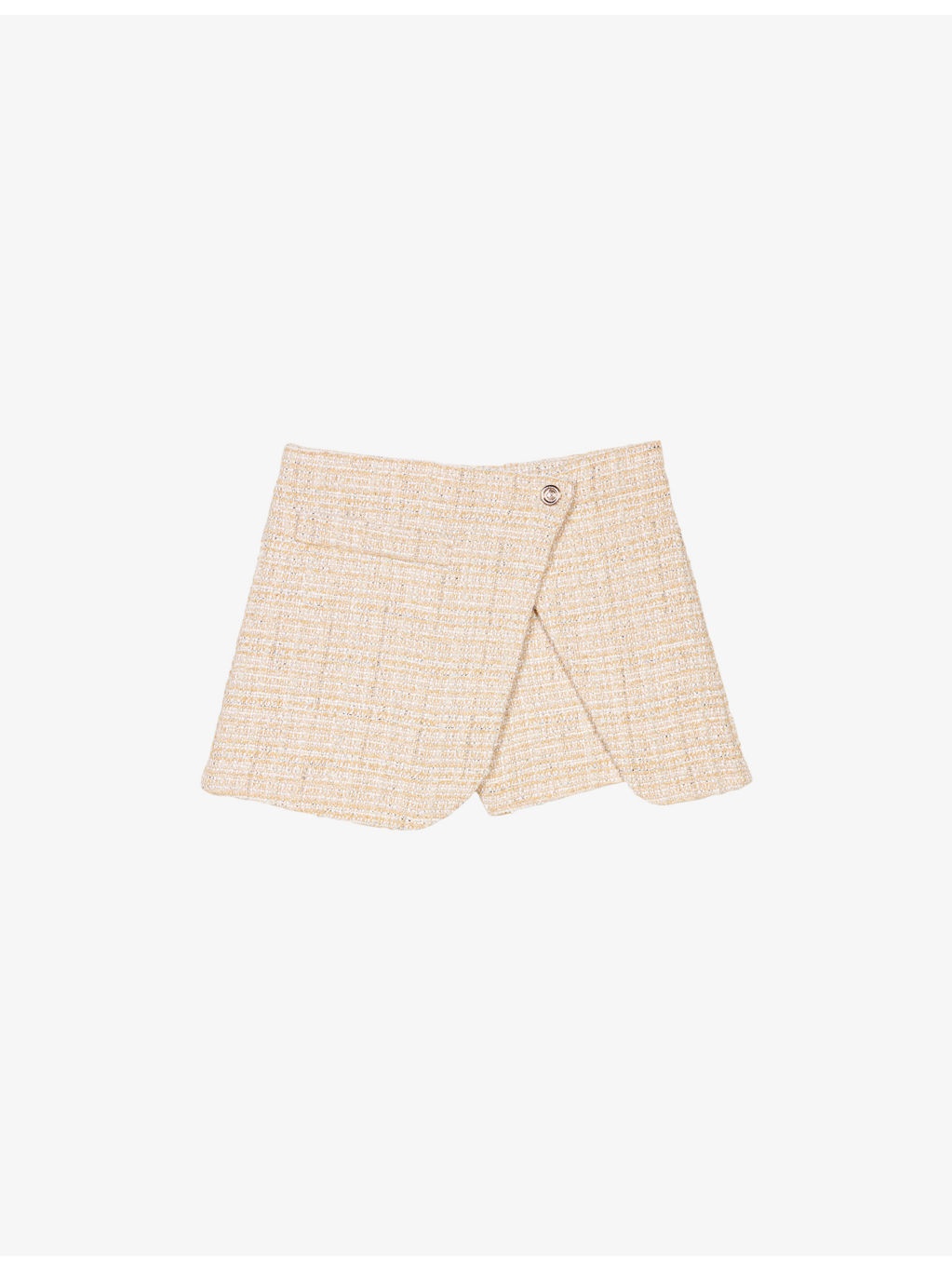 Layered Tweed-Texture Cotton-Blend Skort - 1
