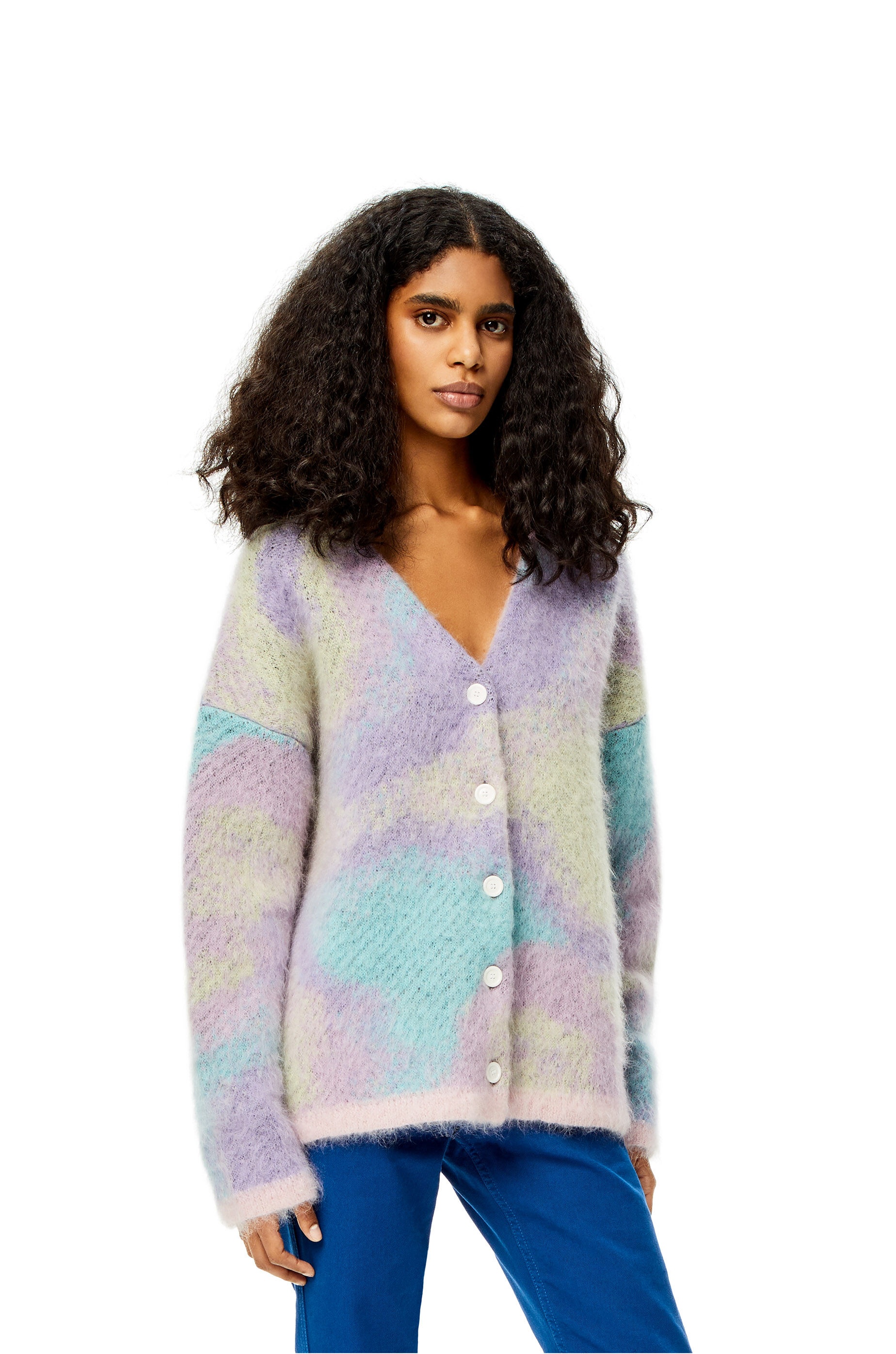 Unicorn jacquard cardigan in mohair - 3