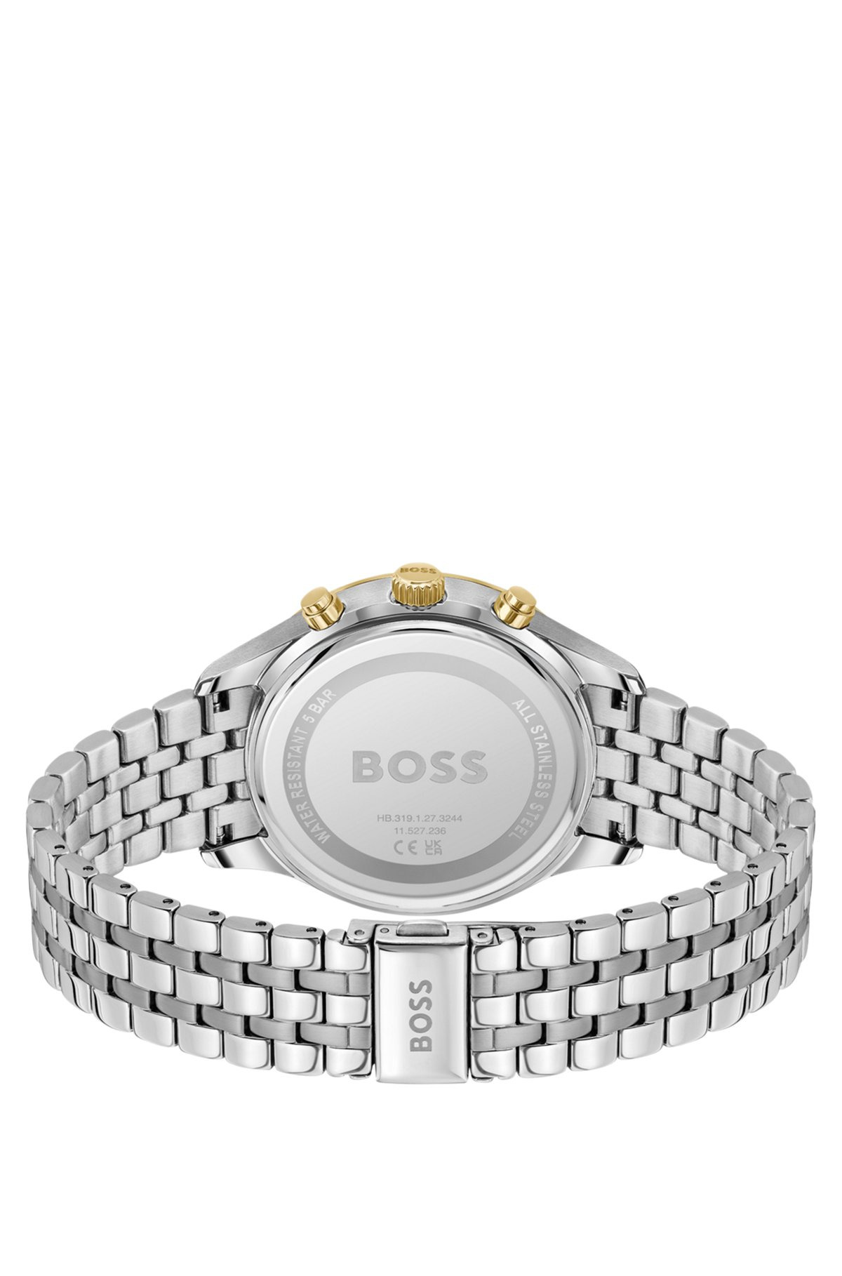 MULTI-LINK-BRACELET CHRONOGRAPH WATCH WITH GREEN DIAL - 3