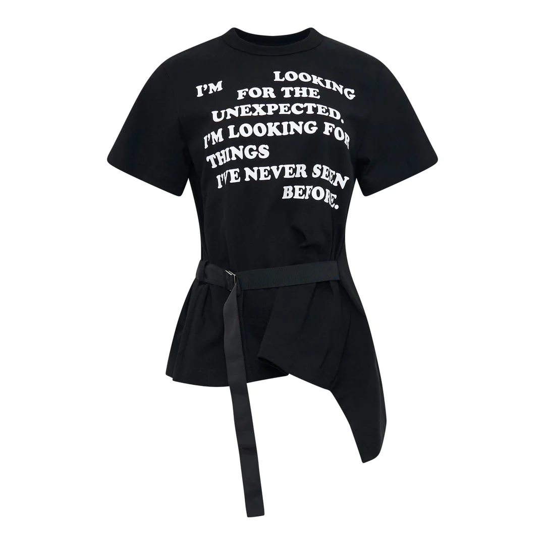 Graphic Print Belted T-Shirt - 1