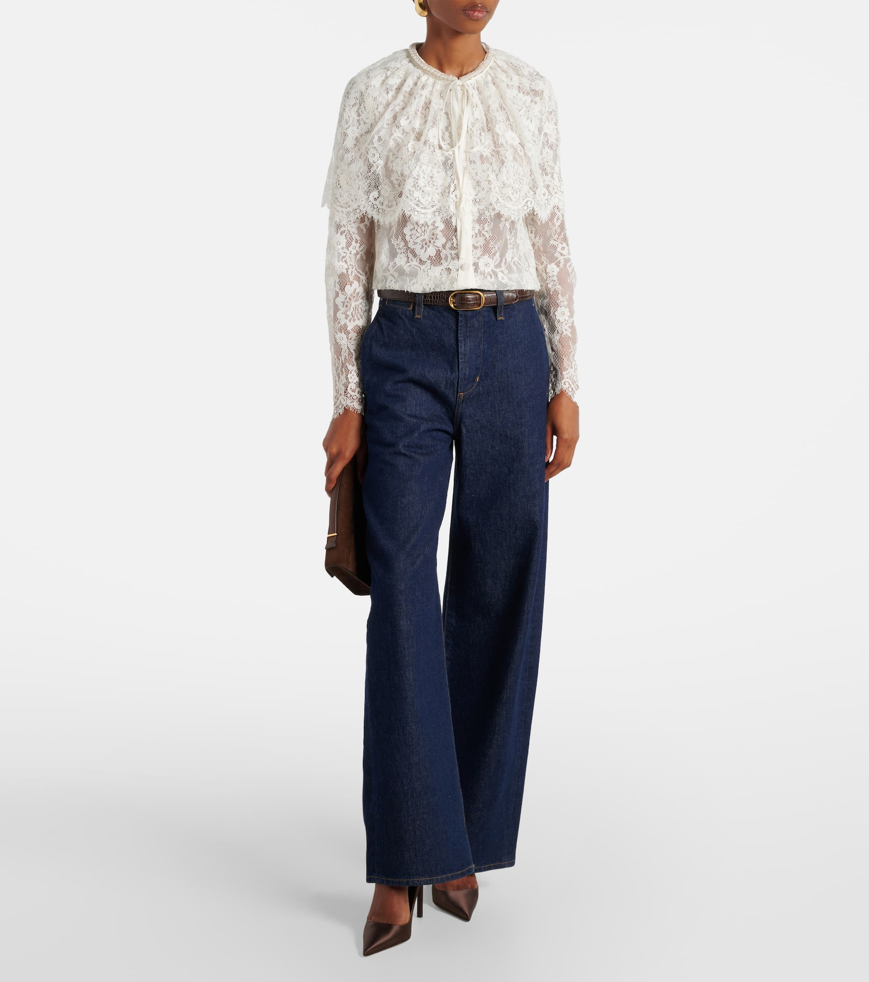 Caped lace cardigan - 2