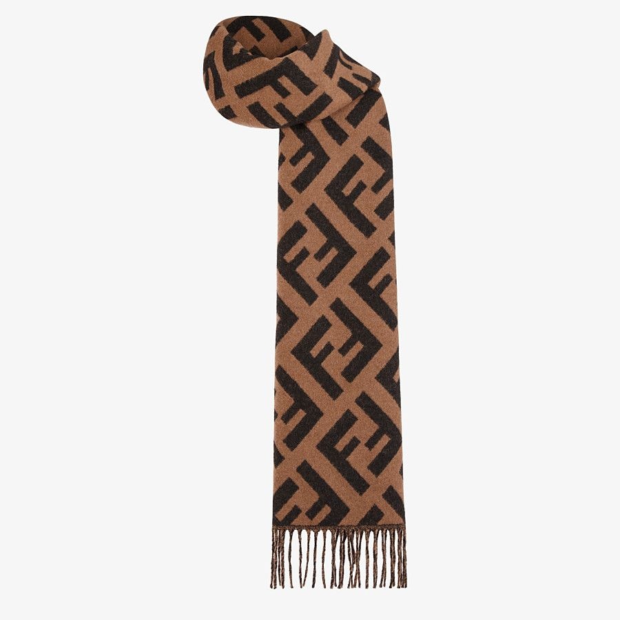 Brown cashmere scarf - 2