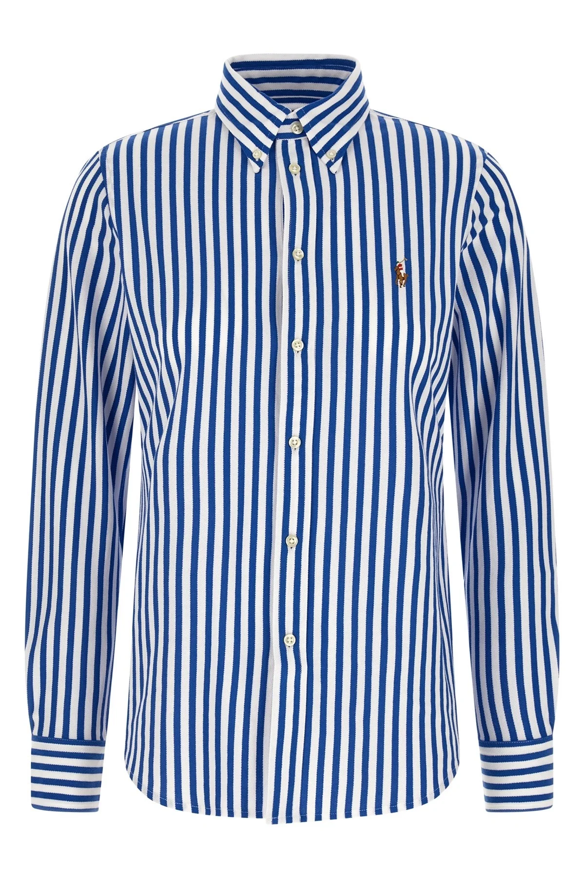 Oxford knit striped shirt - 1