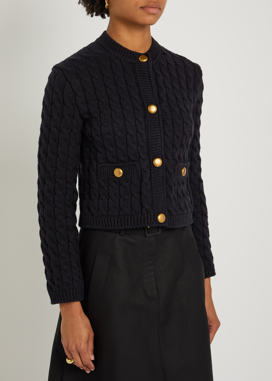 Moncler Cable-knit Cotton-blend Cardigan - 2