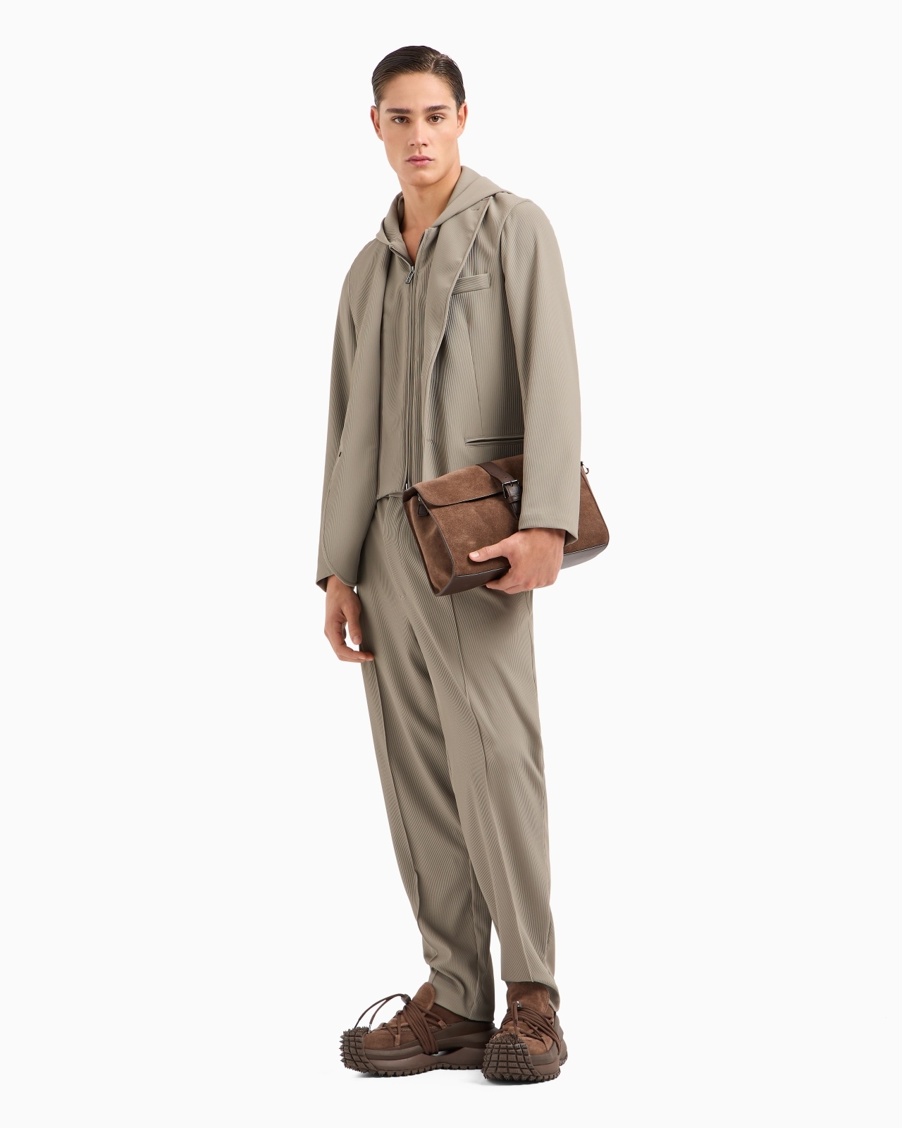 CANNETÉ STRETCH NYLON BLAZER WITH DETACHABLE INNER PANEL AND HOOD - 2
