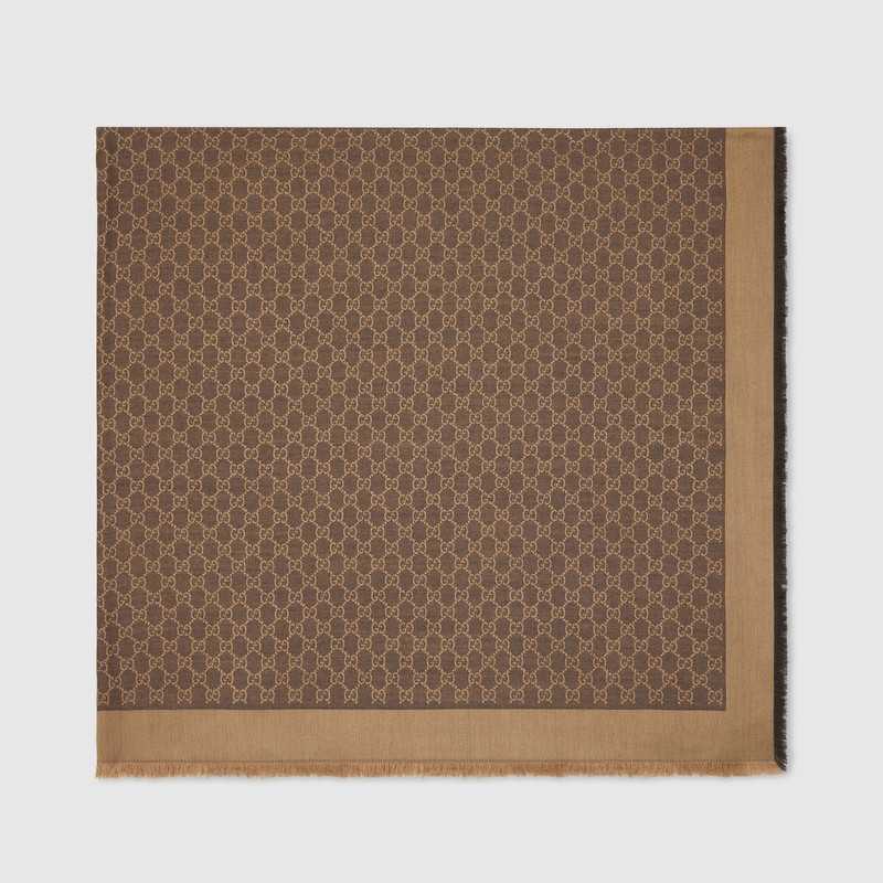 GUCCI GG silk wool shawl outlook