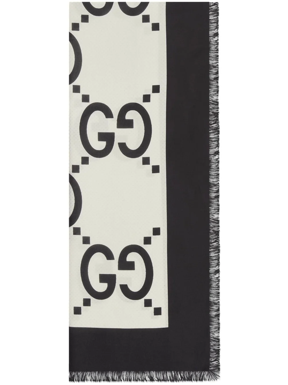 GG all-over logo silk scarf - 1