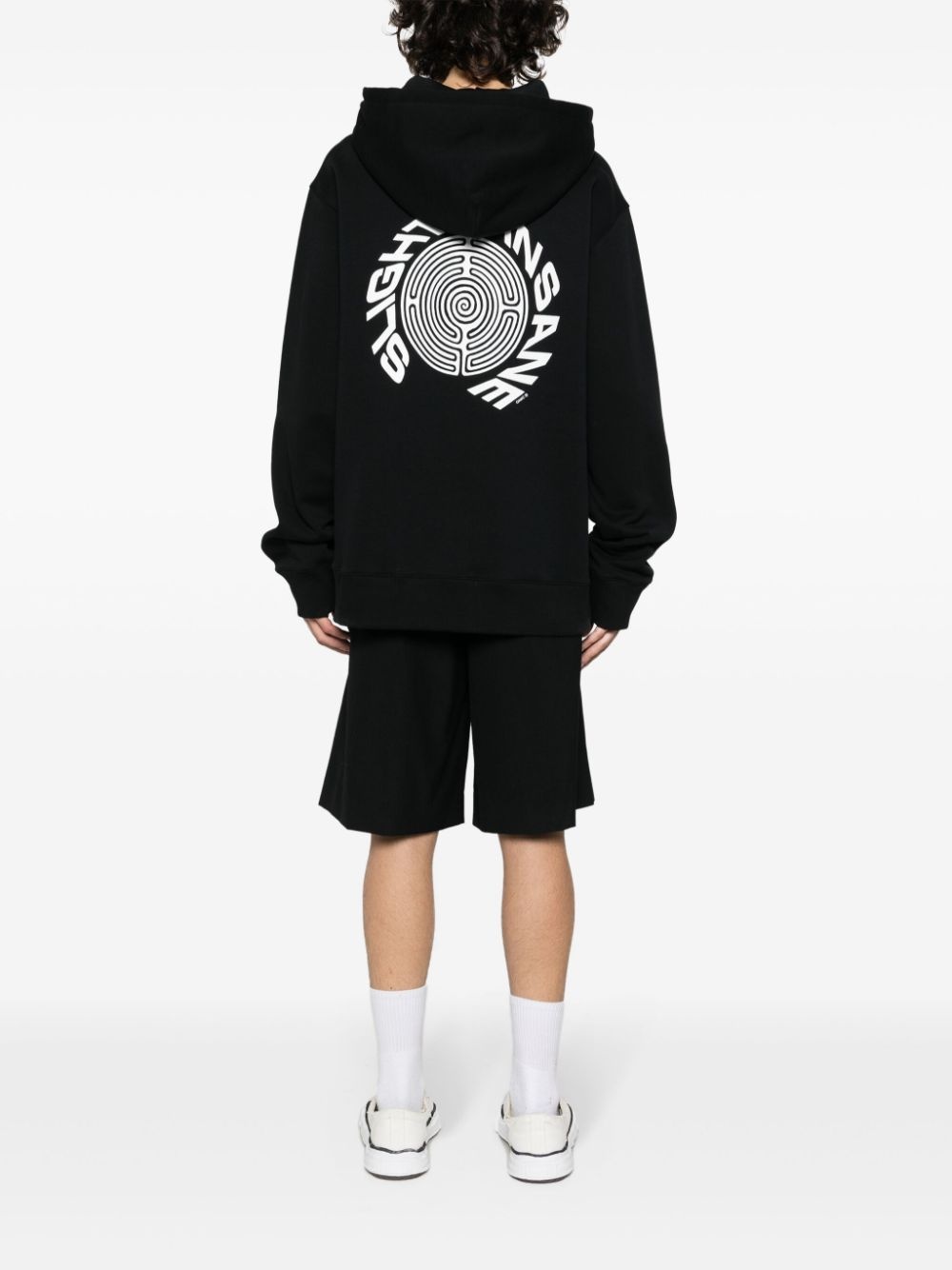 ★OAMC★ Slime graphic print hood black 23A28OAJ19COT0091000 OAMC Slime Hooded Sweatshirt | lncc | REVERSIBLE