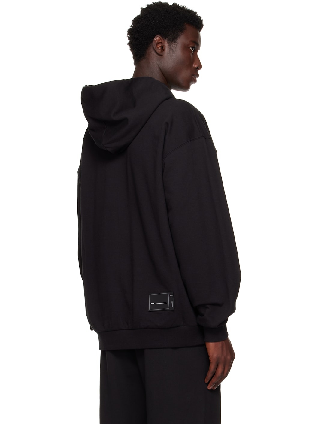 Black Printed Hoodie - 3
