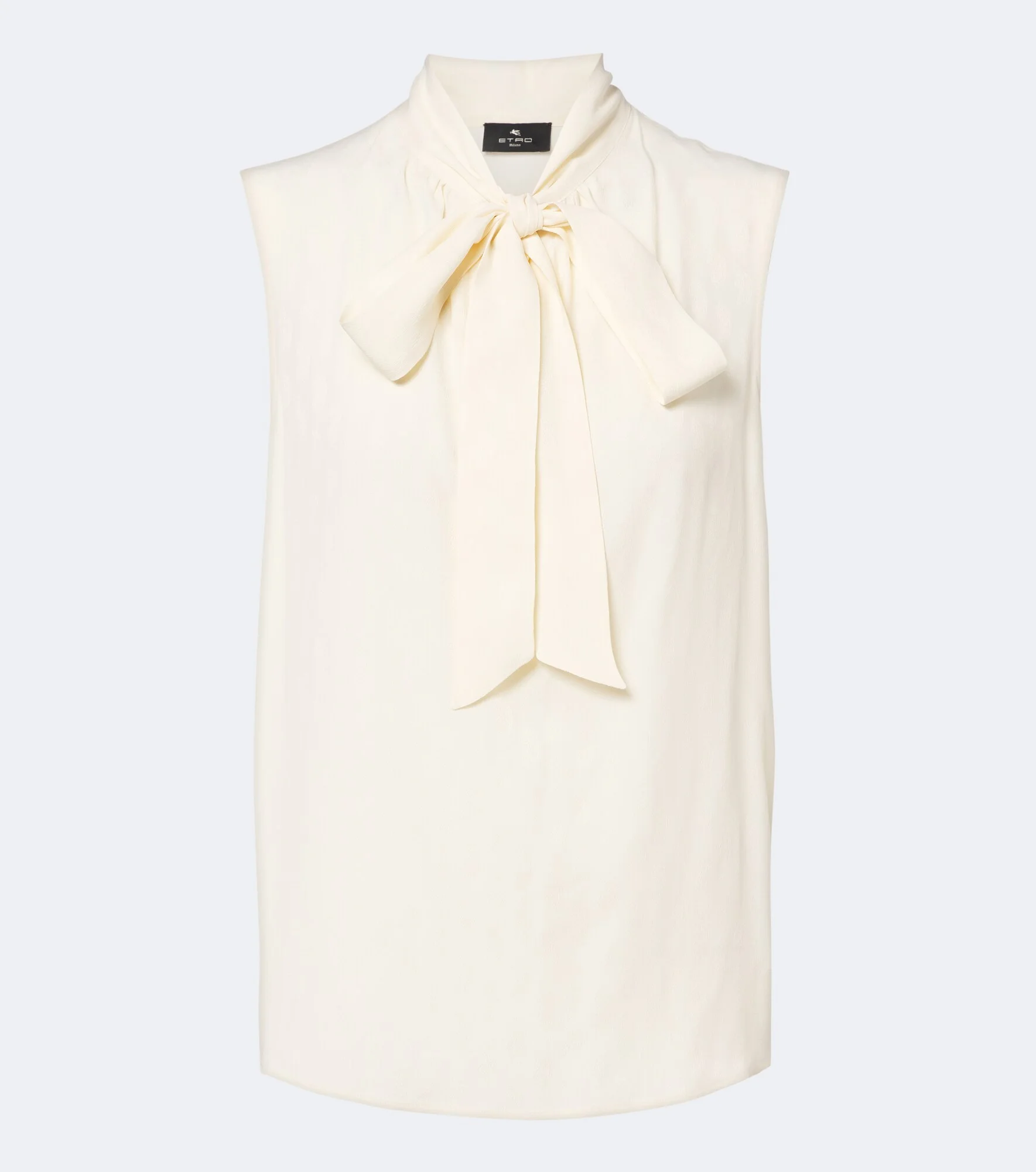 Paisley jacquard crêpe de chine top - 1