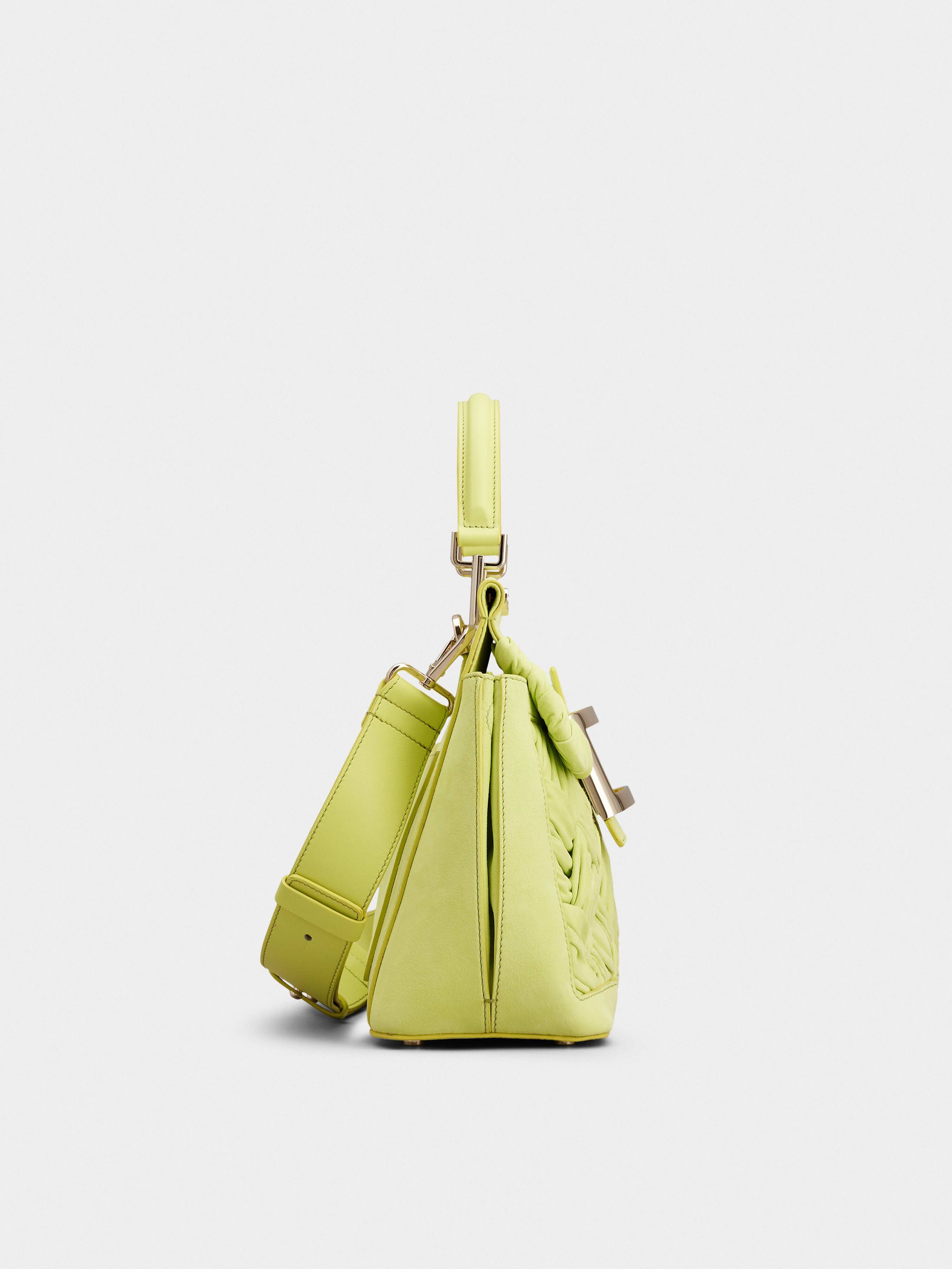 Viv' Cabas Foulard Metal Buckle Bag in Suede - 4