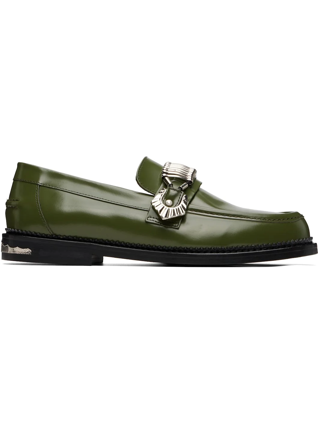 SSENSE Exclusive Green AJ1186 Loafers - 1