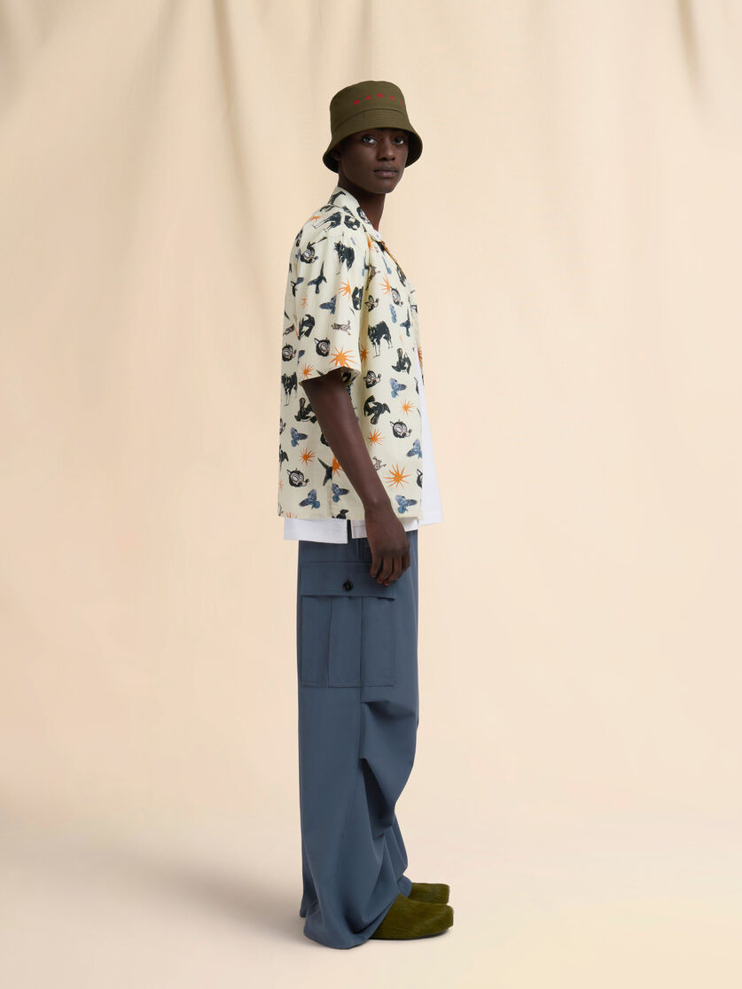 WHITE ORGANIC COTTON OVERSIZED T-SHIRT WITH MARNI PATCHES - 5