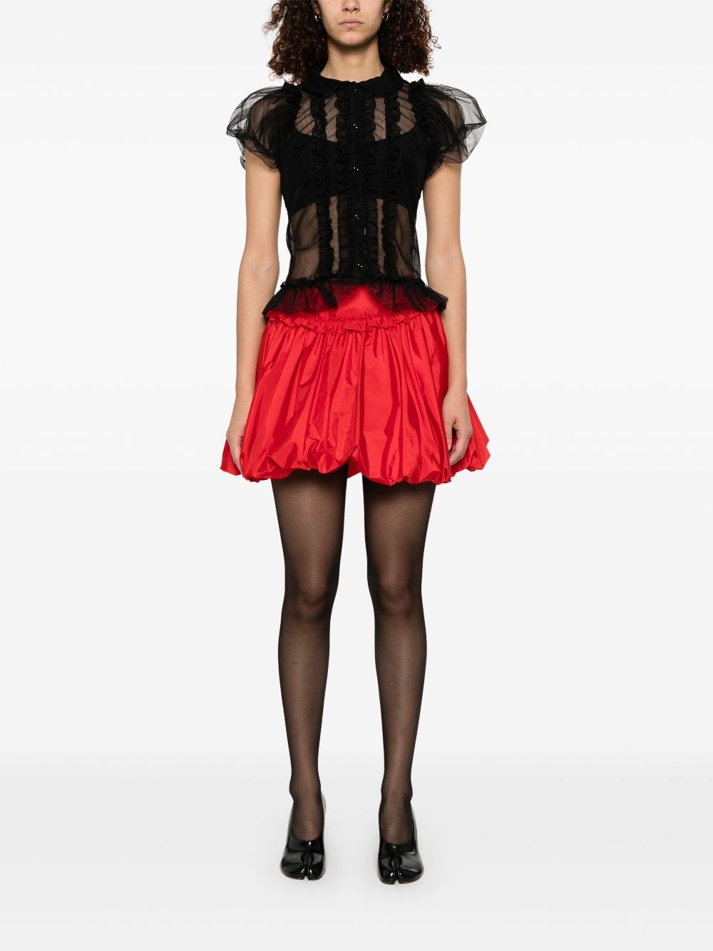 ruffled sheer blouse - 2