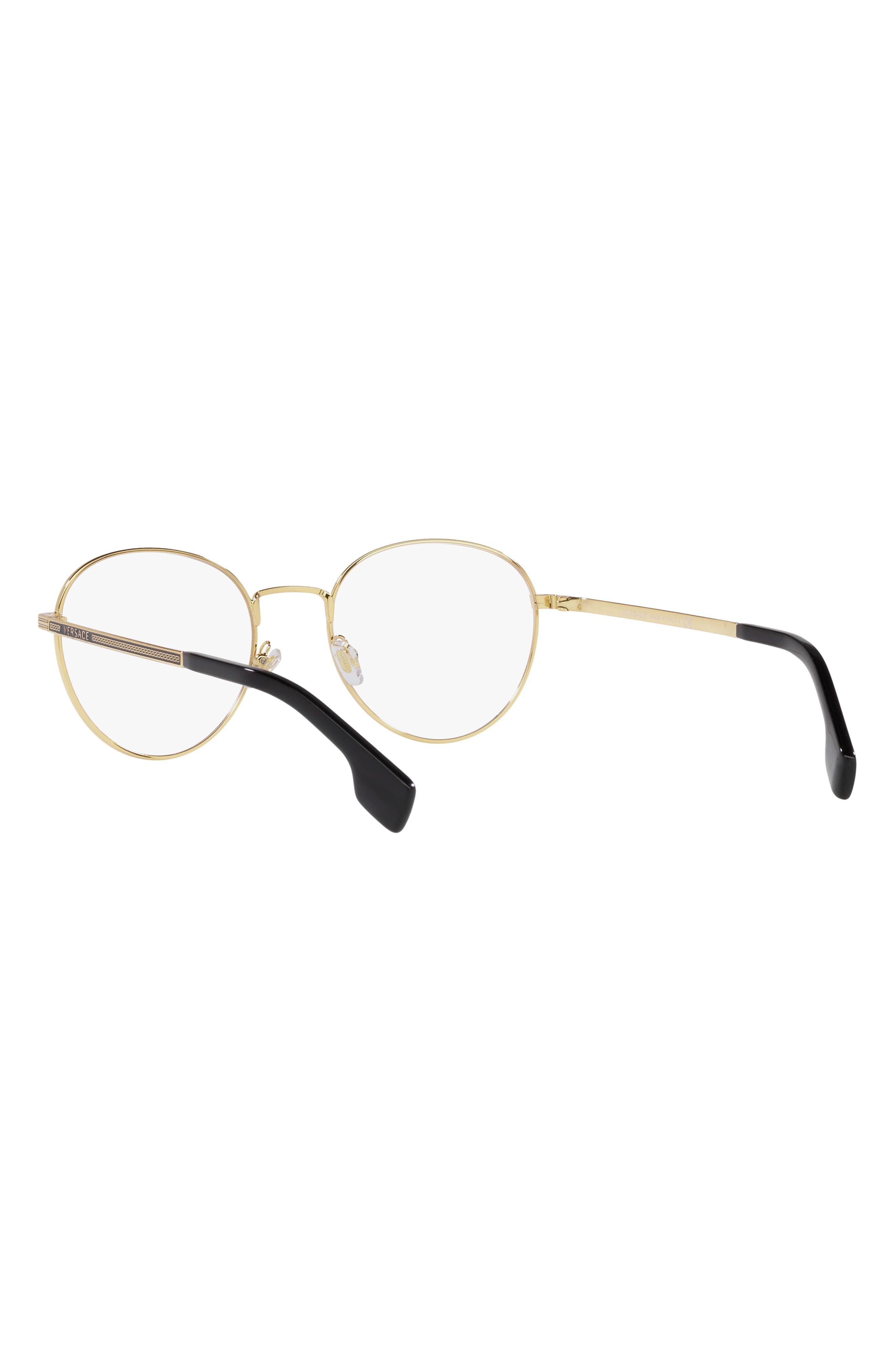 Versace 53mm Round Optical Glasses in Gold at Nordstrom - 7