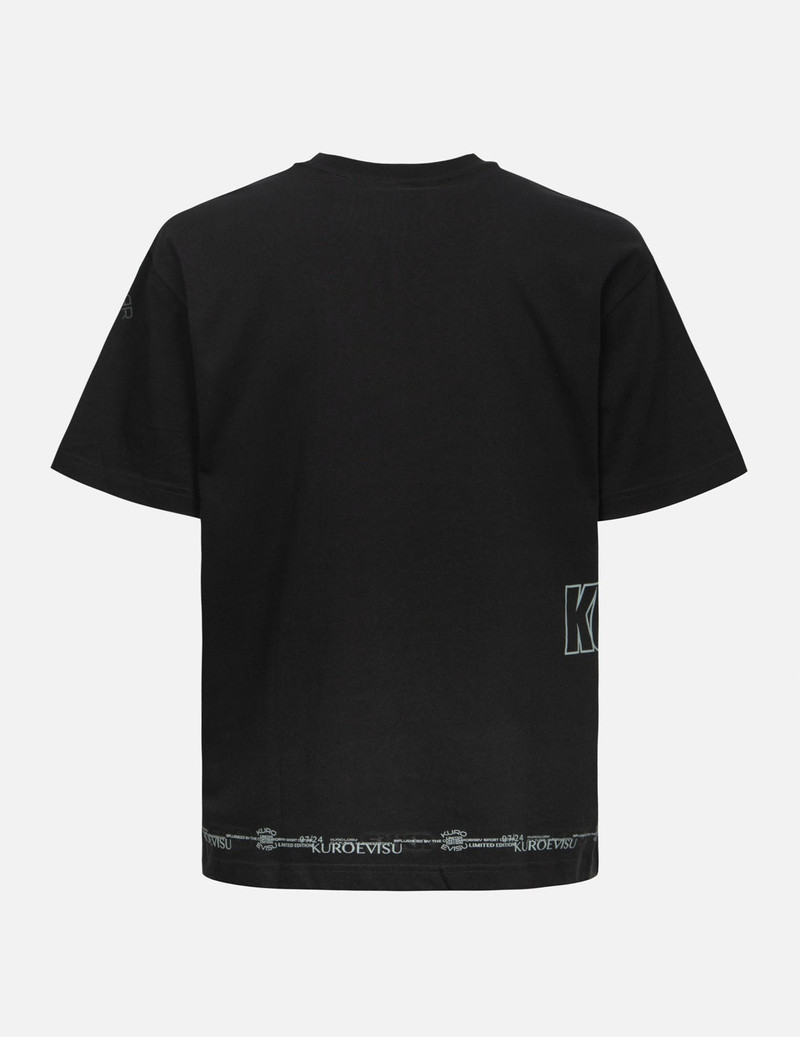 EVISU Logo and Slogan Print Fashion Fit T-Shirt outlook