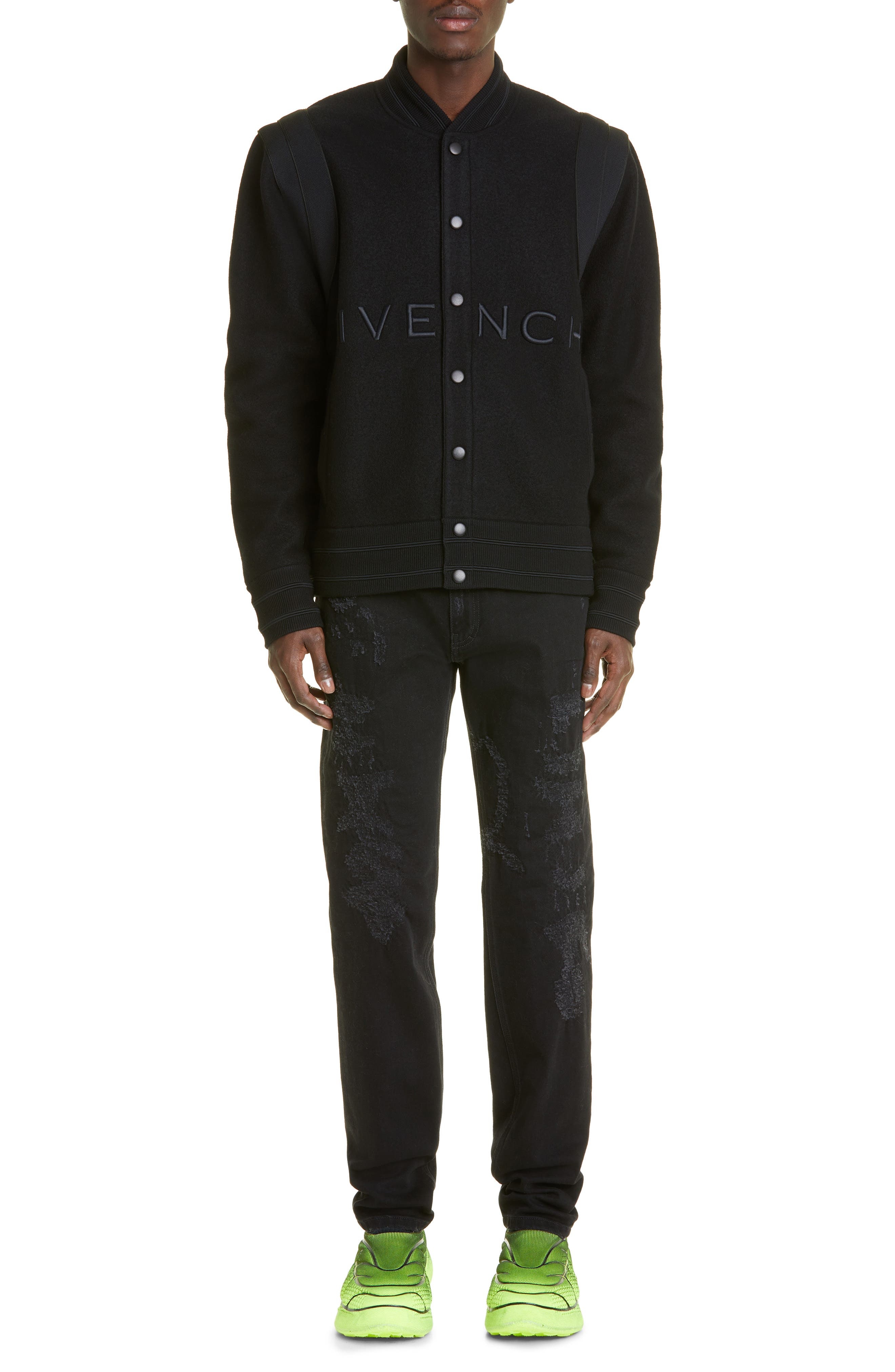 Logo Virgin Wool Bomber Jacket - 2