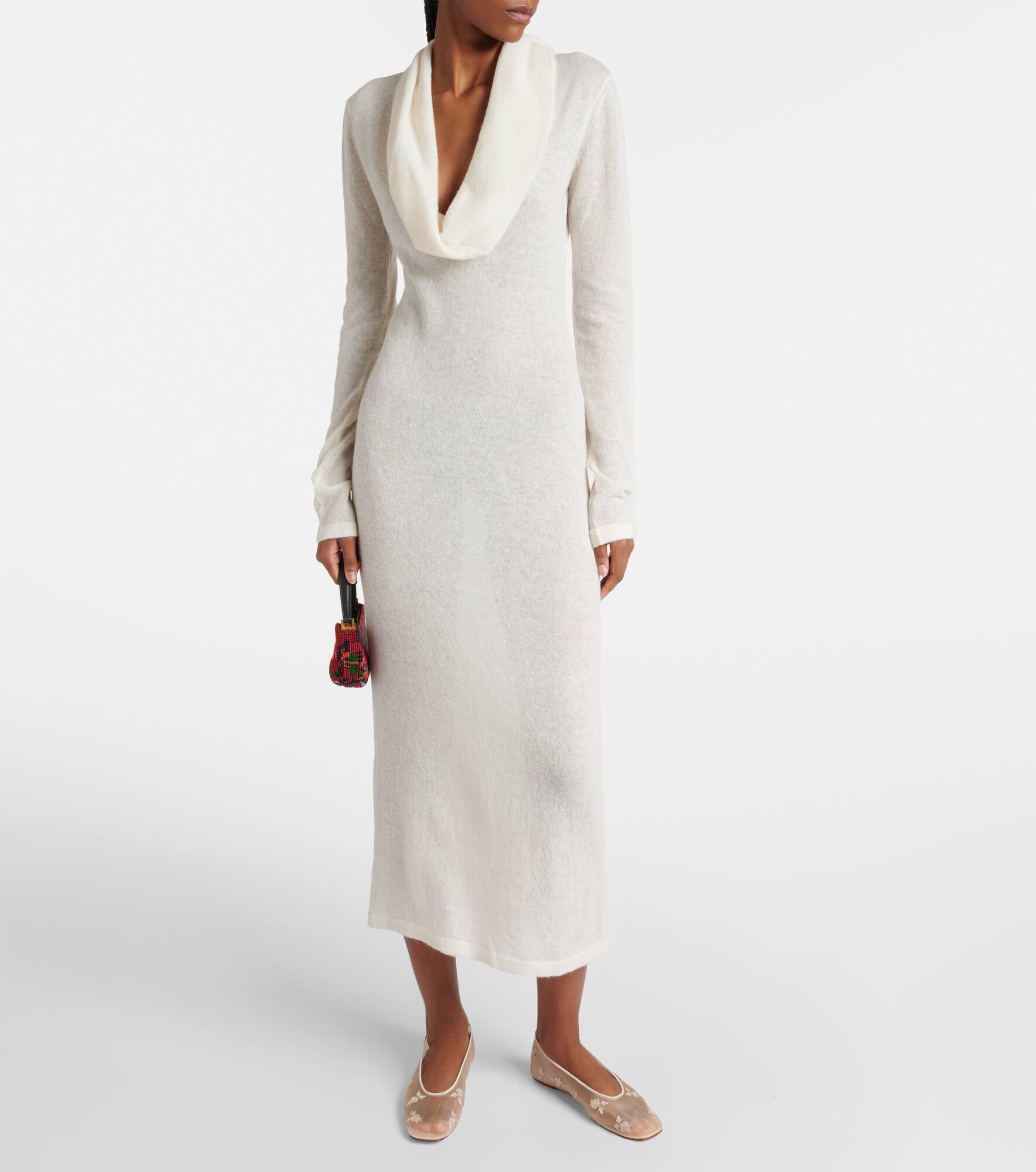 Alpaca-blend knitted maxi dress - 2
