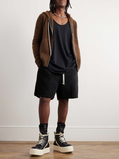 Rick Owens Straight-Leg Cashmere-Fleece Drawstring Shorts outlook