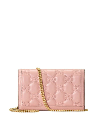 GUCCI GG Matelassé chain-strap wallet outlook