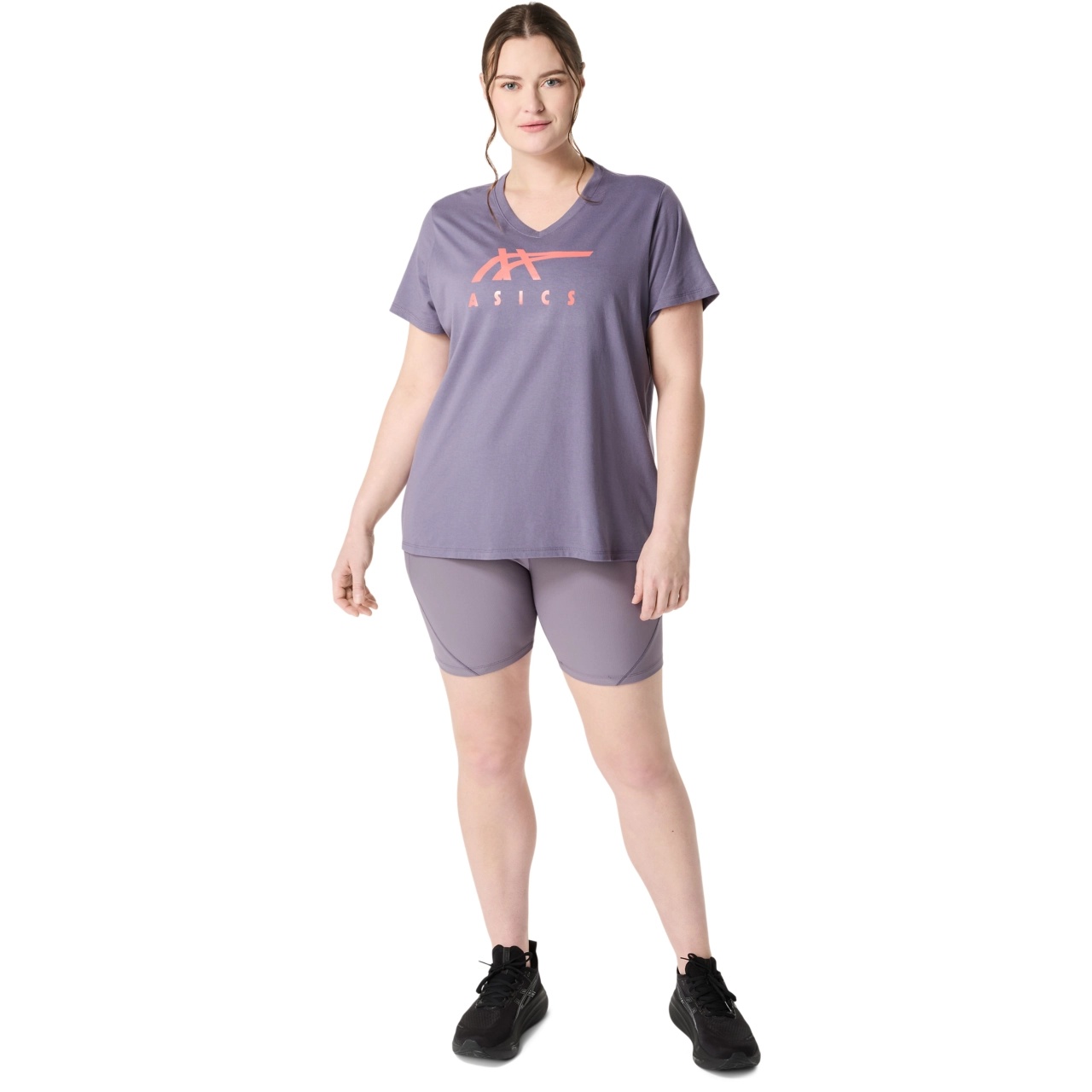 WOMEN'S ASICS STRIPES V-NECK - 6
