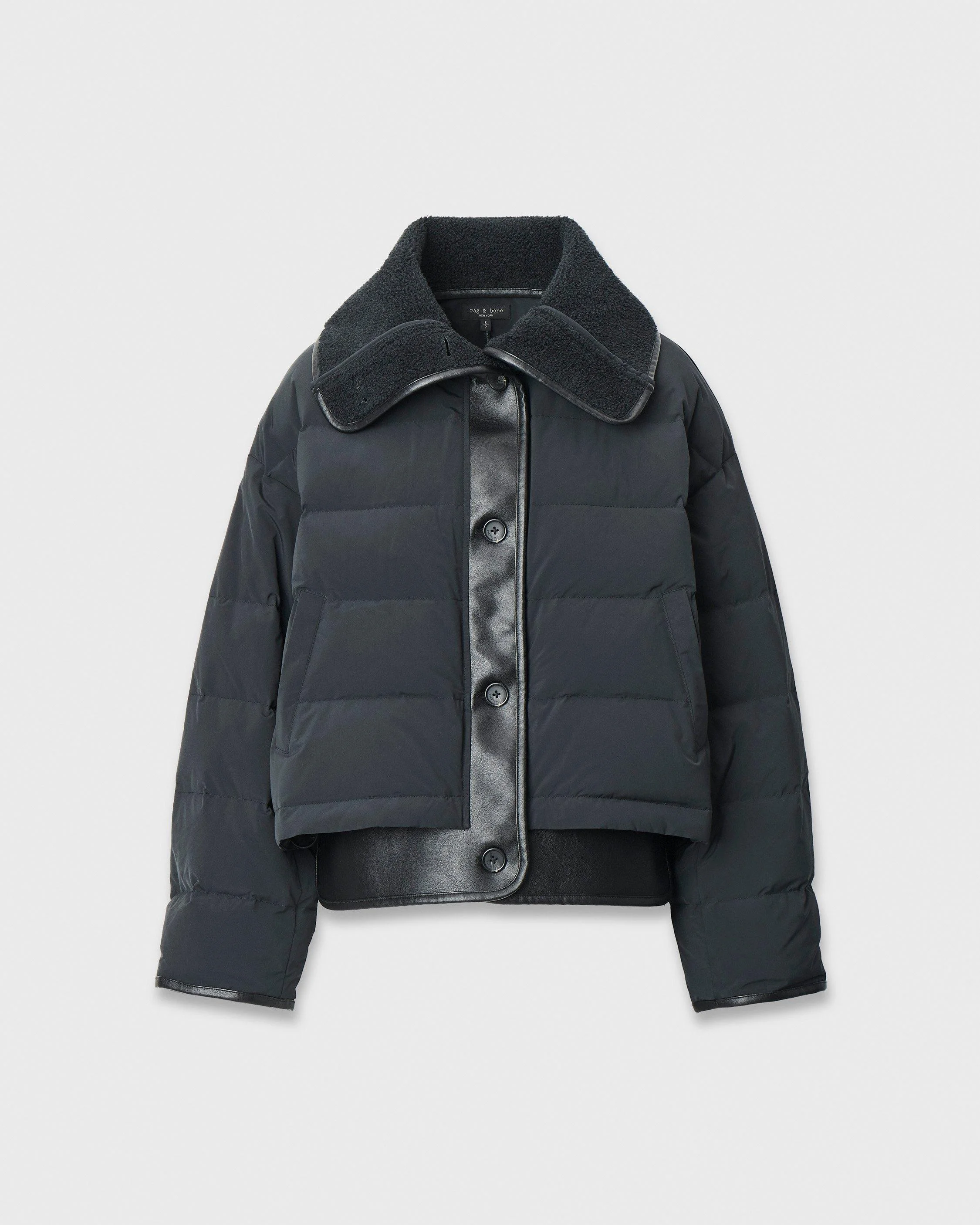 Gloria Mixed-Media Puffer Jacket - 1