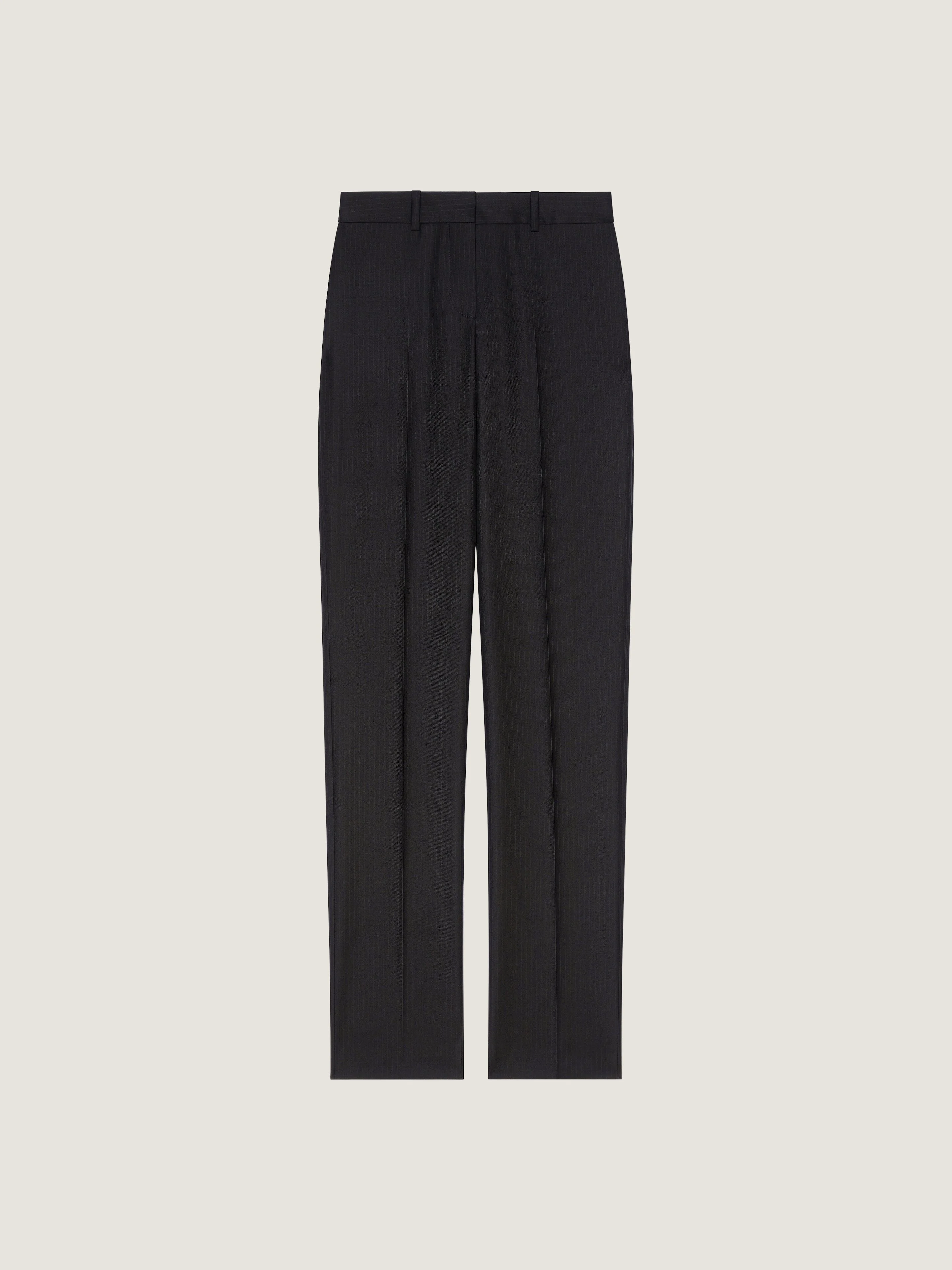 STRIPED SKINNY PANTS IN WOOL - 1