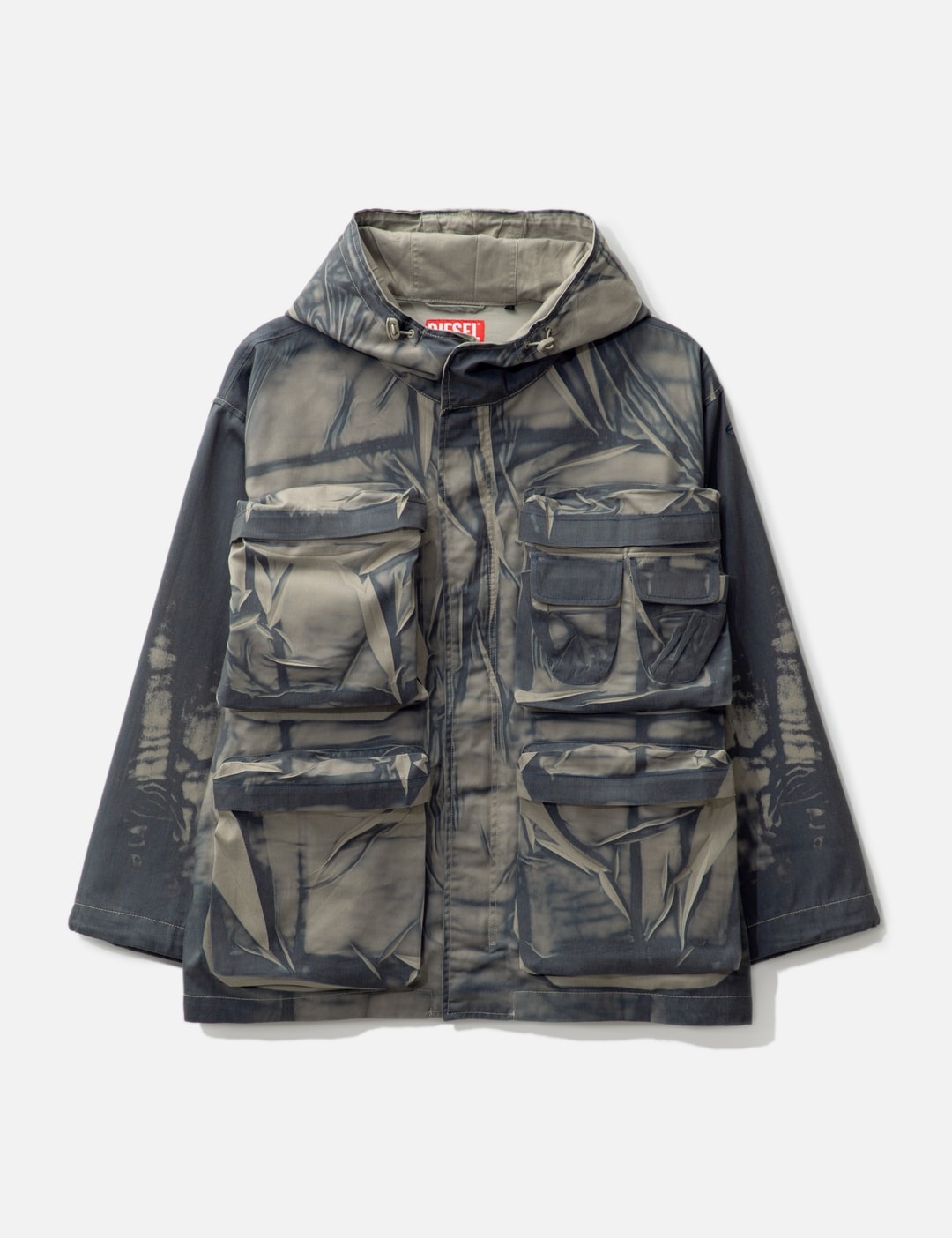 GARMENT PRINTED CARGO JACKET - 1