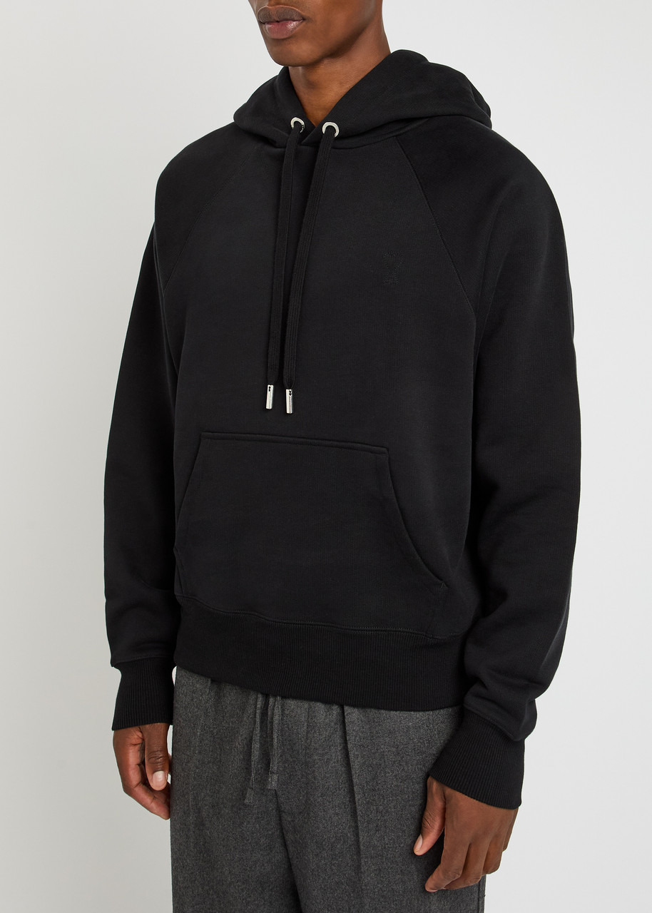 Ami Paris Embossed Logo Hooded Cotton Sweatshirt - 2
