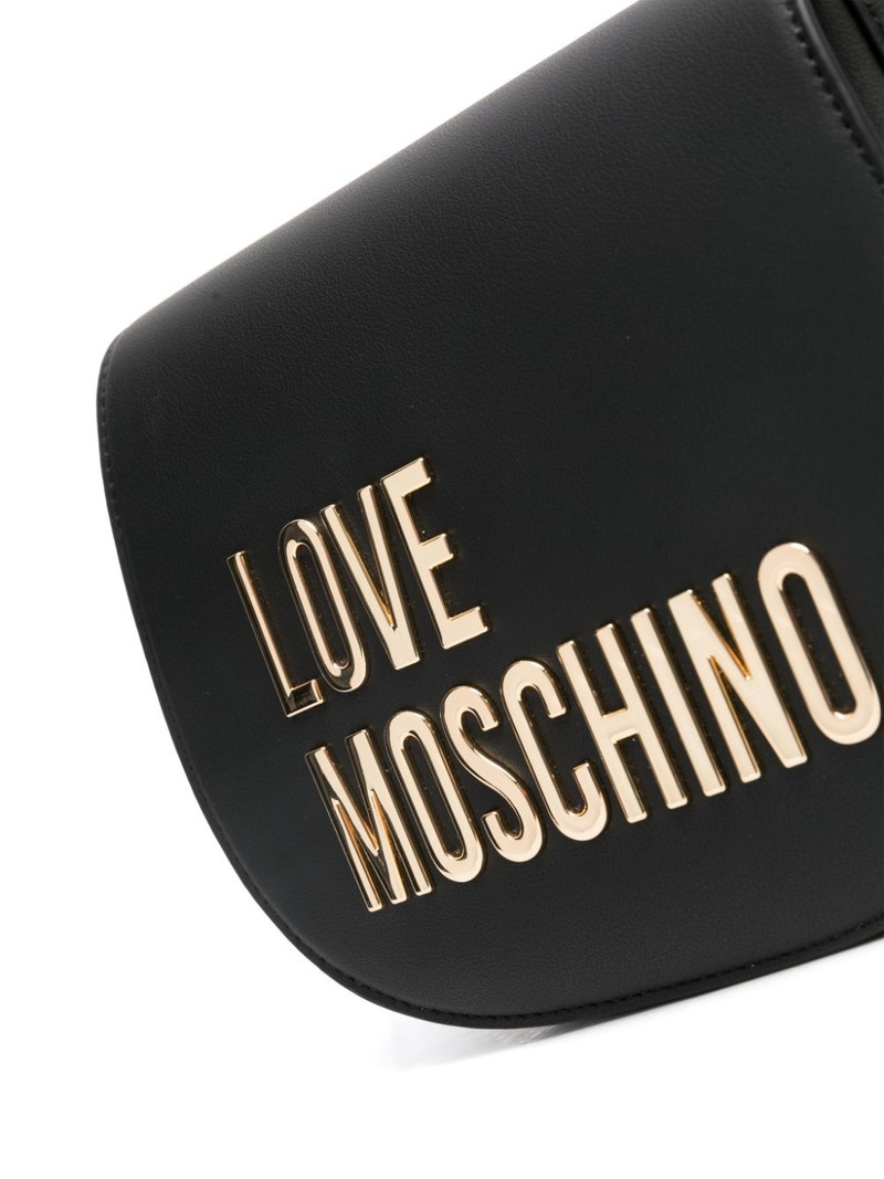 logo-lettering faux-leather crossbody bag 4