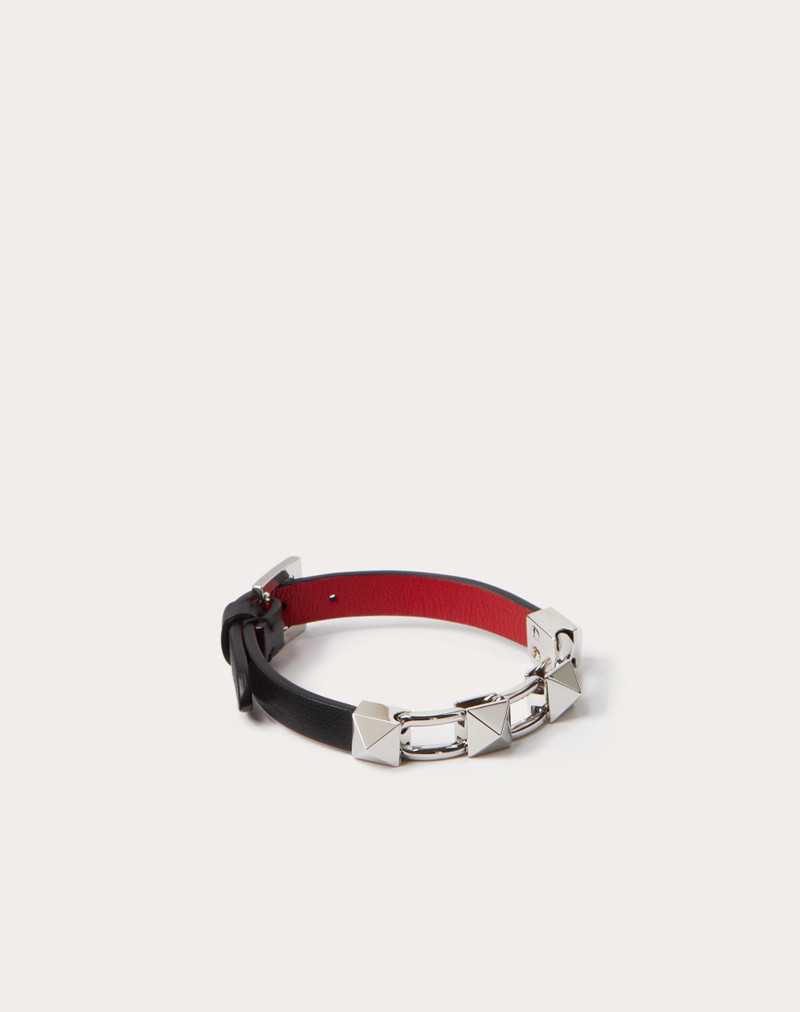 Valentino STUD CHAIN LEATHER BRACELET outlook