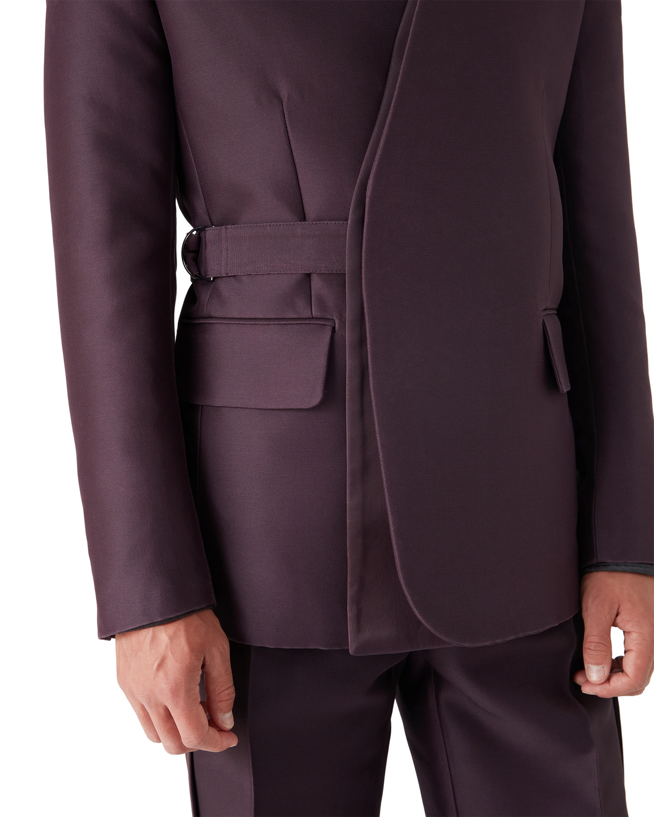 Blend Tailored Wool Silk Wrap Jacket | Casablanca Paris - 5