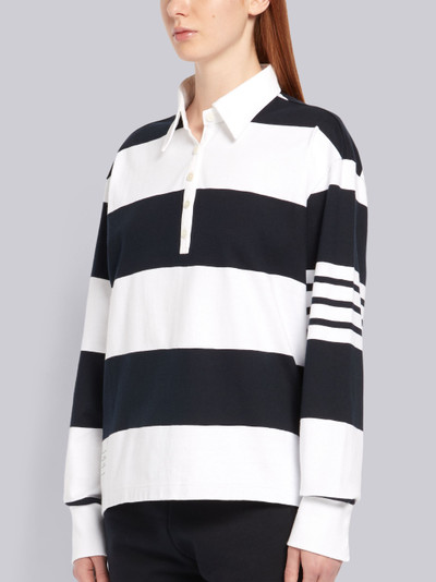 Thom Browne 4-Bar striped rugby polo outlook