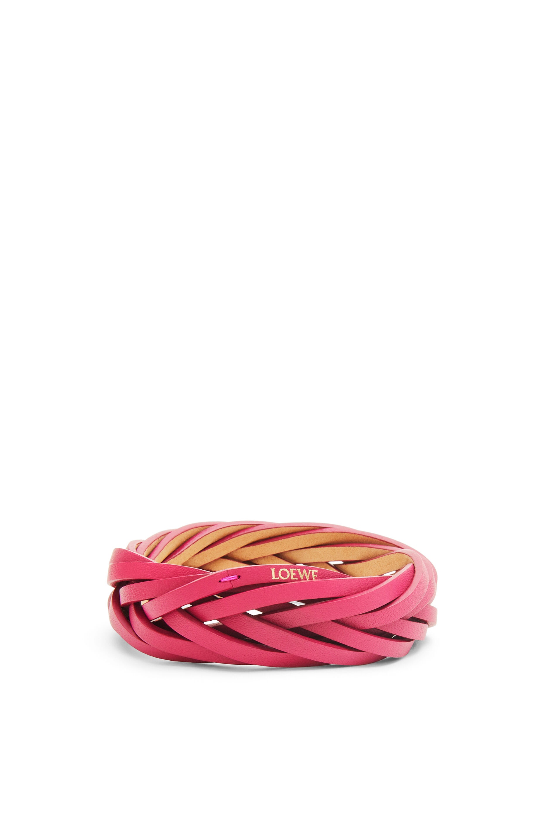 Braided bangle in classic calfskin - 1