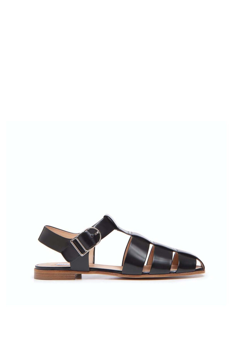 Lynn Sandal in Black Leather - 1