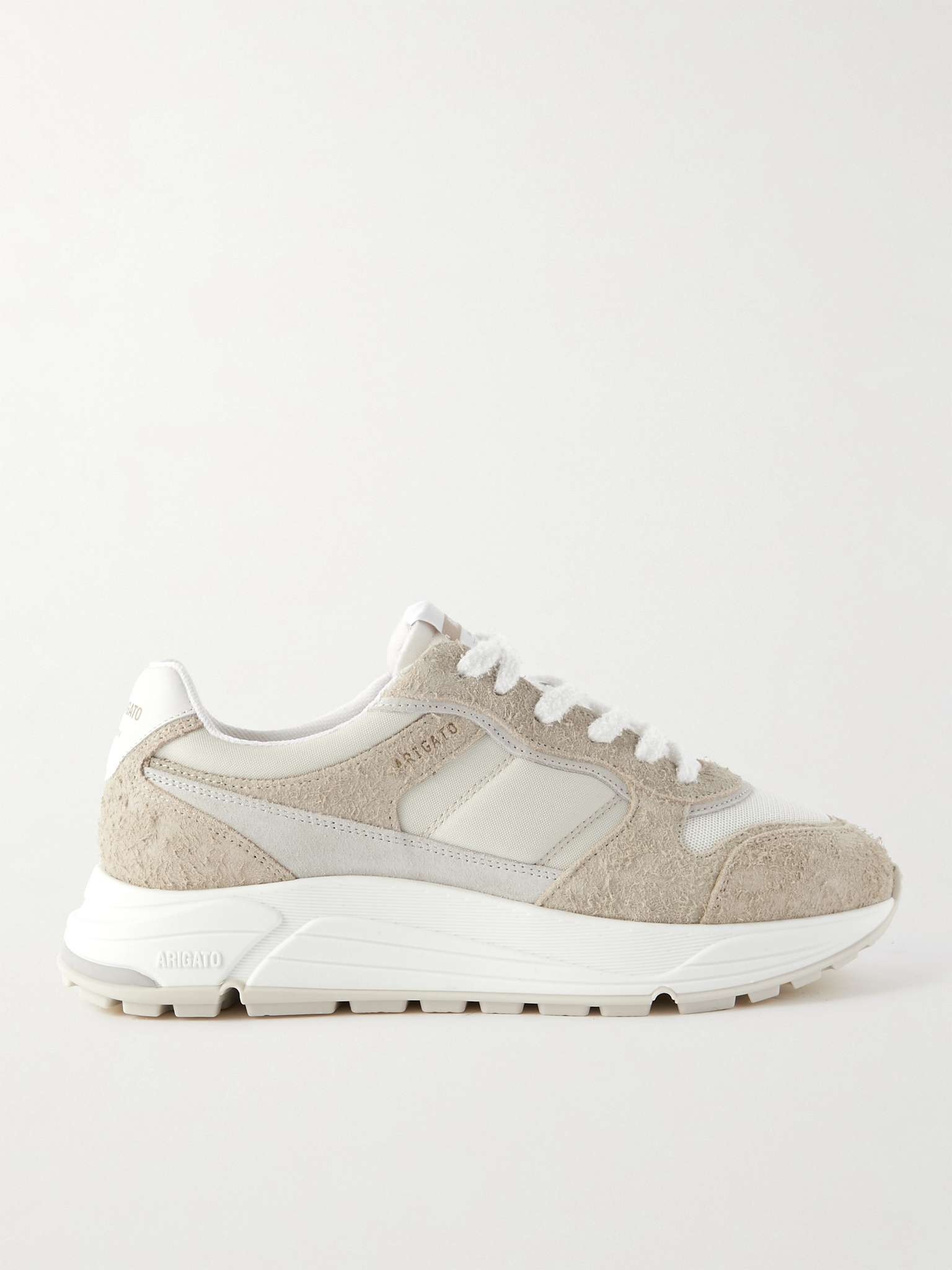 Rush Leather-Trimmed Suede and Mesh Sneakers - 1