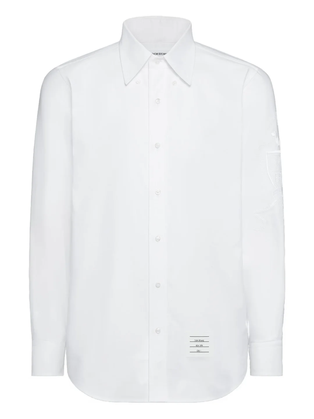 Straight Fit Button Down Long Sleeve Shirt - 1