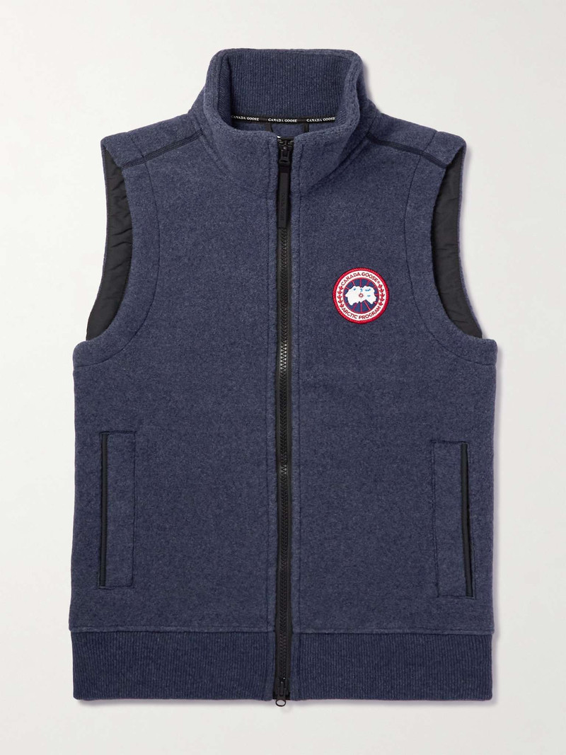 Mersey Logo-Appliquéd Wool-Blend Fleece Gilet - 1