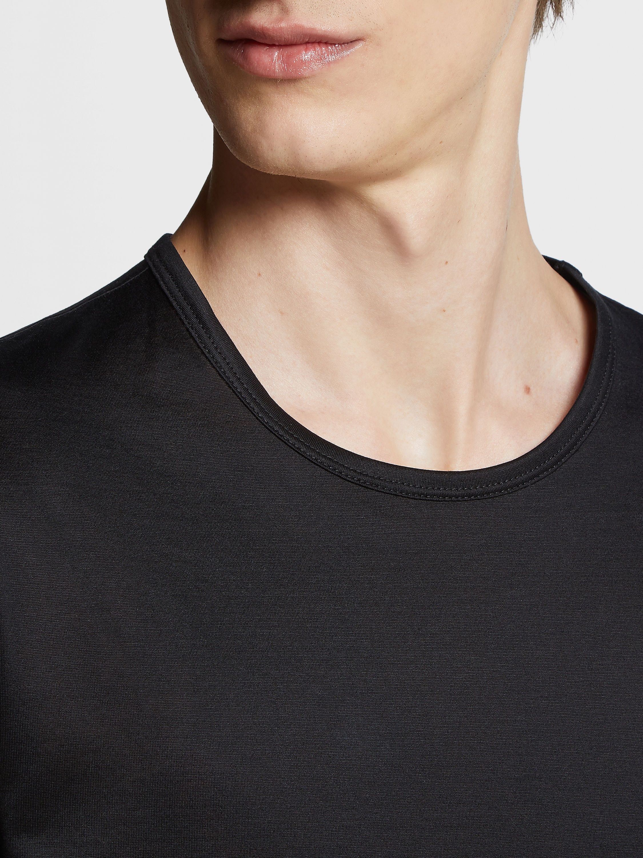BLACK COTTON T-SHIRT - 2