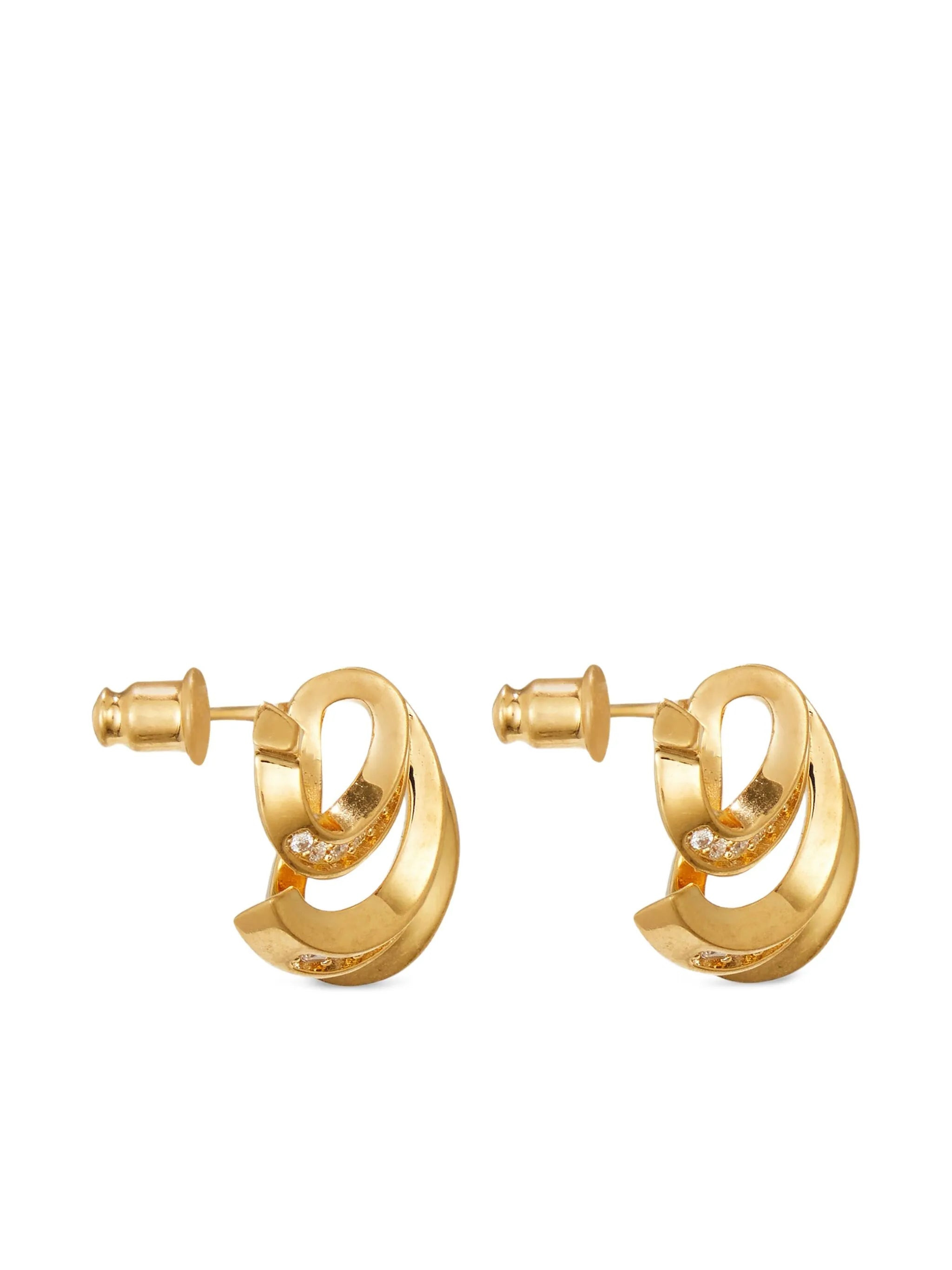 Ferragamo Triple-Gancini Crystal-hoop Earrings - 2