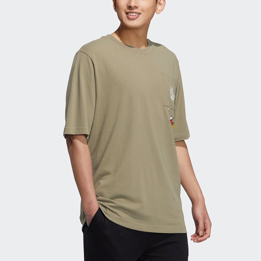 adidas neo x Disney Crossover M Mf Tee 4 Mickey Avatar Printing Sports Short Sleeve Green HF0455 - 4