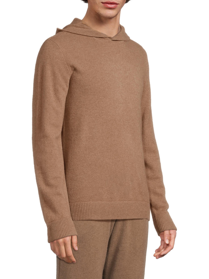 Men's Cashmere Hooded Pullover - Camel 4