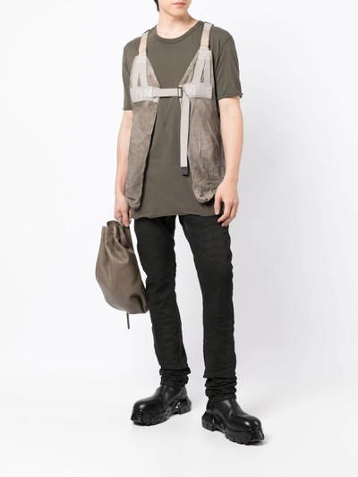 Boris Bidjan Saberi sliding-buckle fastening vest outlook