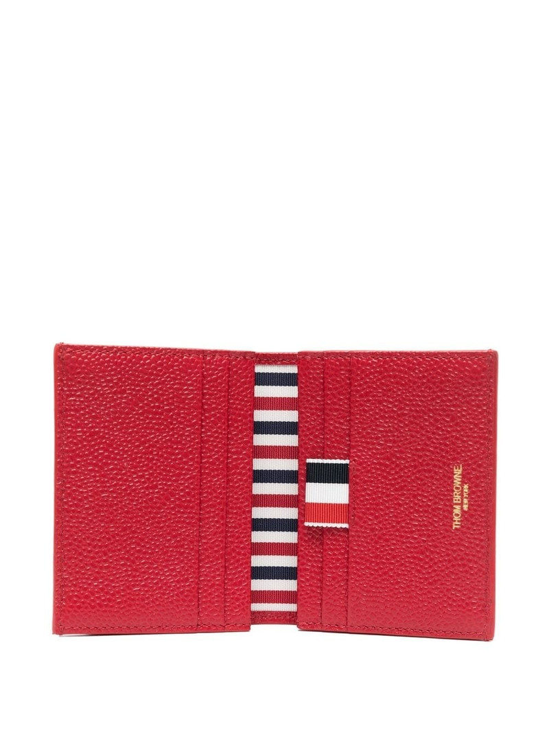 Anchor-embroidered leather cardholder 3