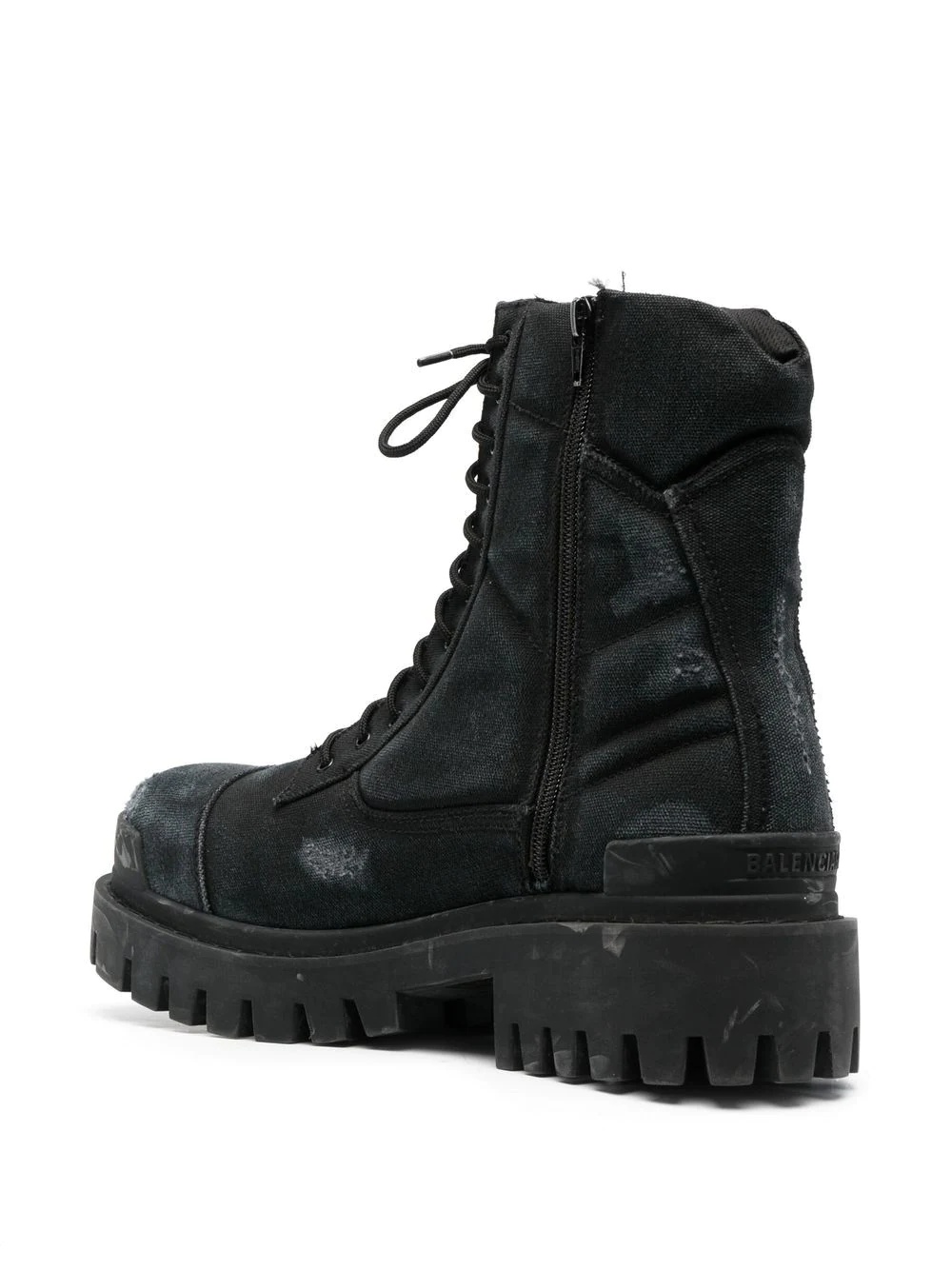 worn-effect combat boots - 3